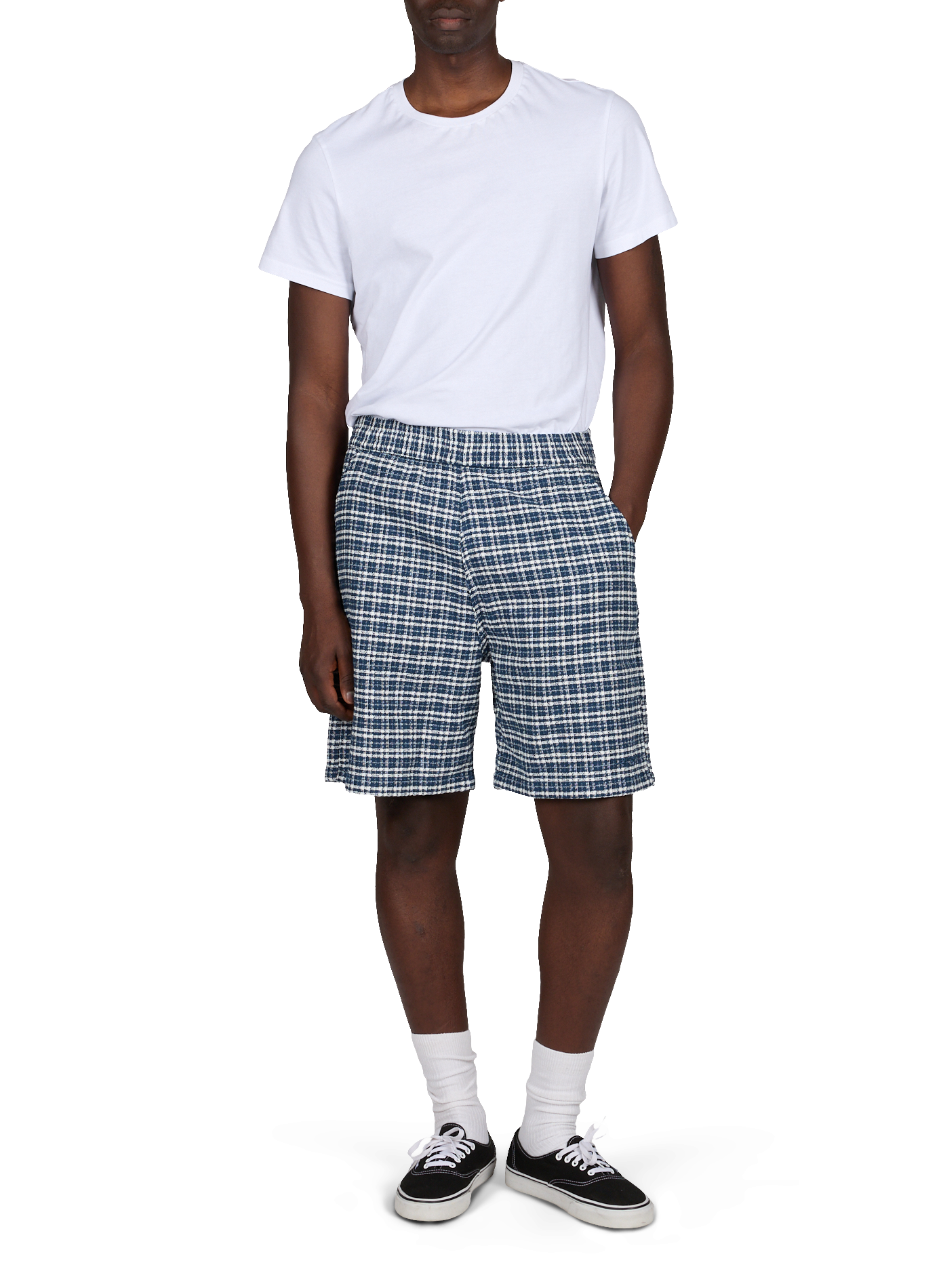 Short à carreaux en coton CARHARTT WIP Bleu