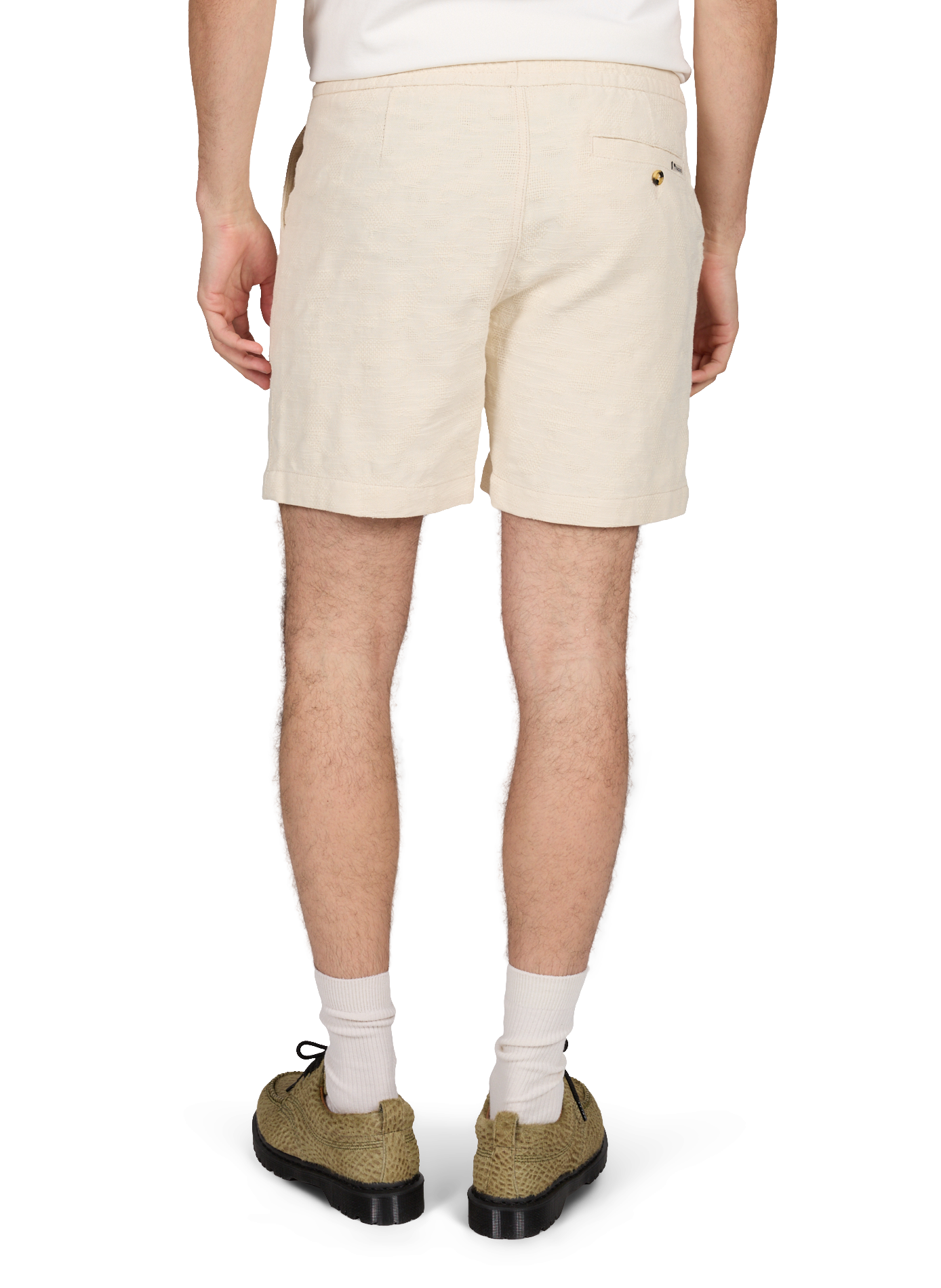 Short droit Chèvre en coton FAGUO Beige