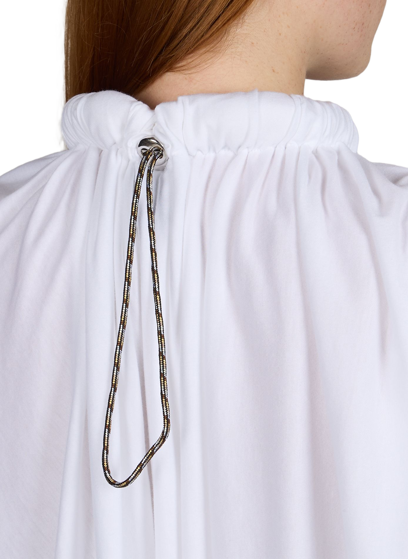 Flowy draped top cape COPERNI White