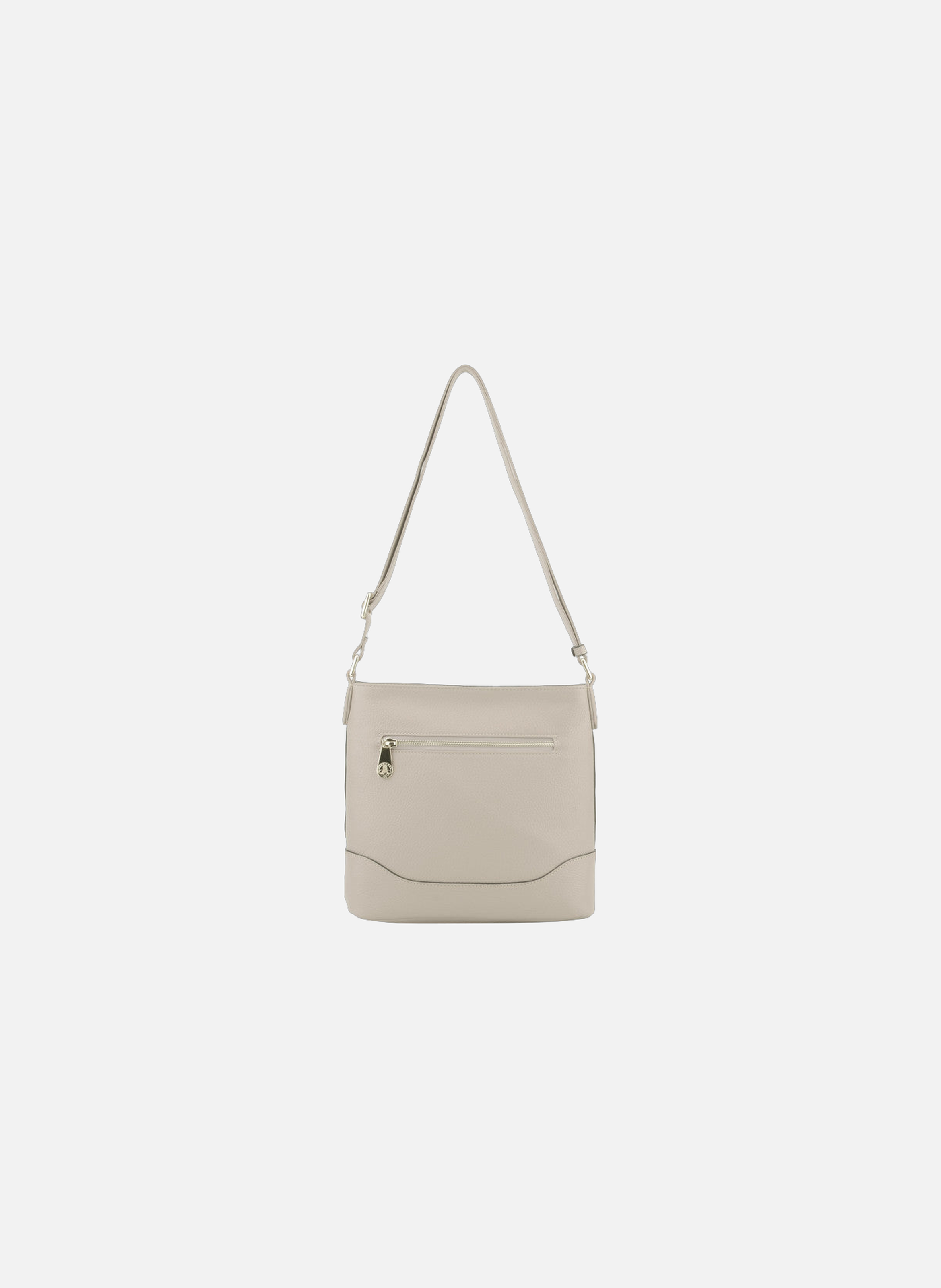 110 magnet | sac porté croisé en cuir de veau grainé POURCHET Beige