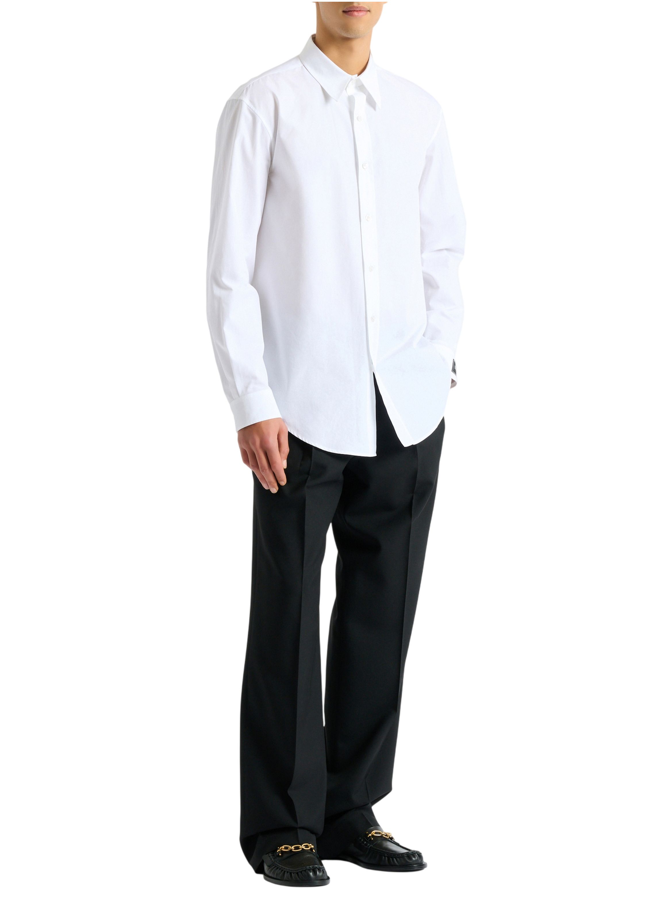 Chemise balmain paris en popeline de coton BALMAIN Blanc