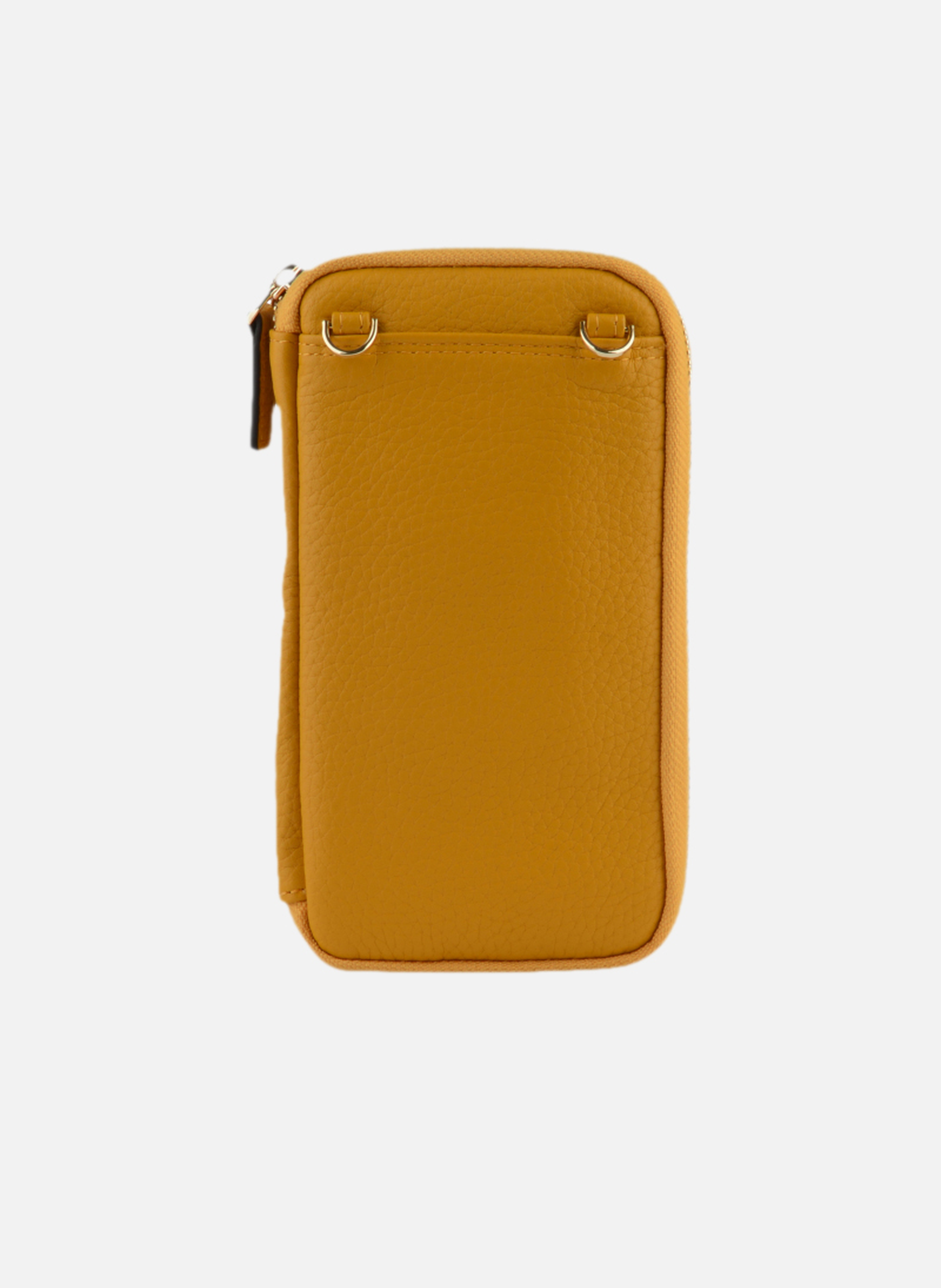 Club | etui téléphone portable en cuir de veau grainé | Jaune POURCHET Femme