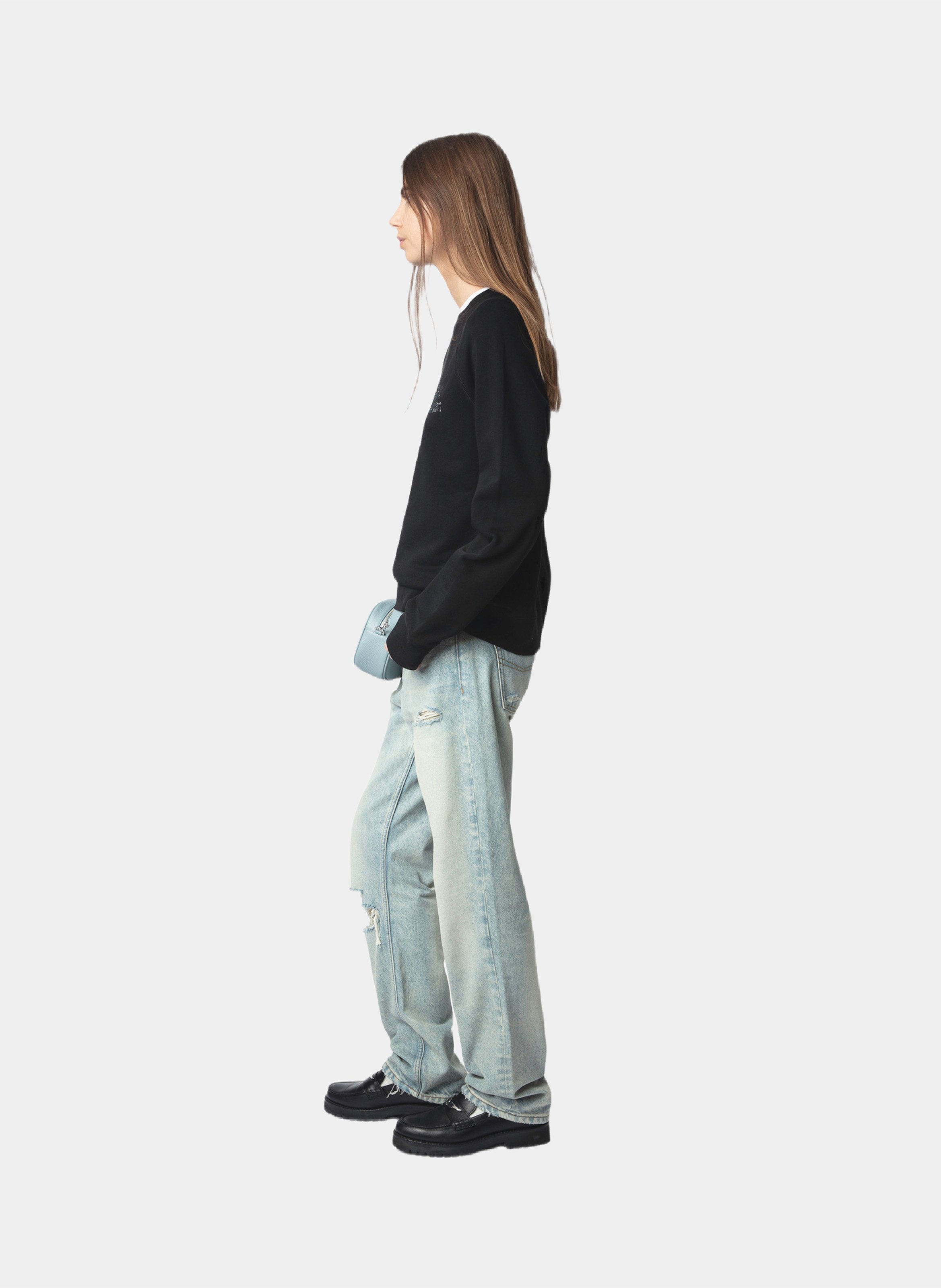 Sweat imprimé en coton upper ZADIG&VOLTAIRE Noir