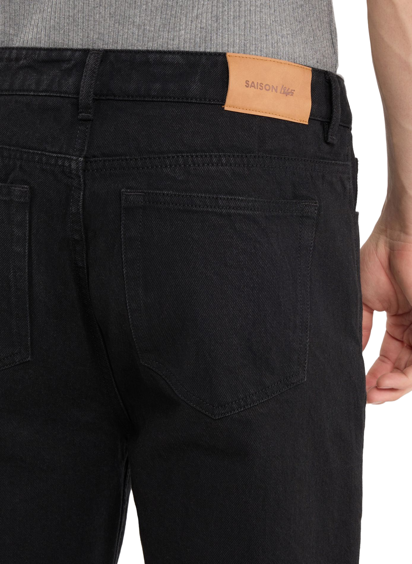 Straight-fit cotton jeans SAISON 1865 Black