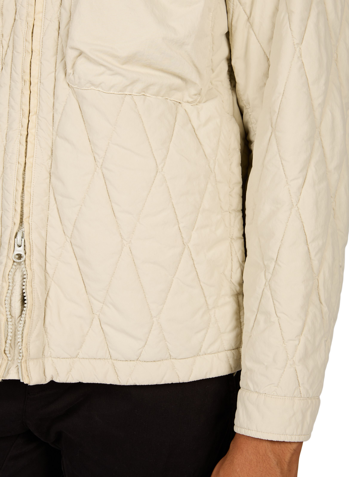 Blouson matelassé à capuche avec lunettes intégrées CP COMPANY Beige
