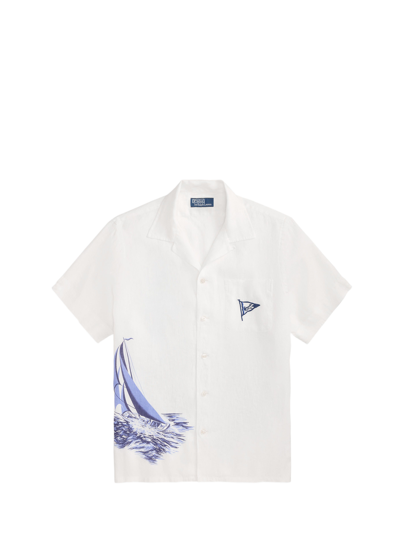 Short-sleeved printed linen shirt POLO RALPH LAUREN Multicolour