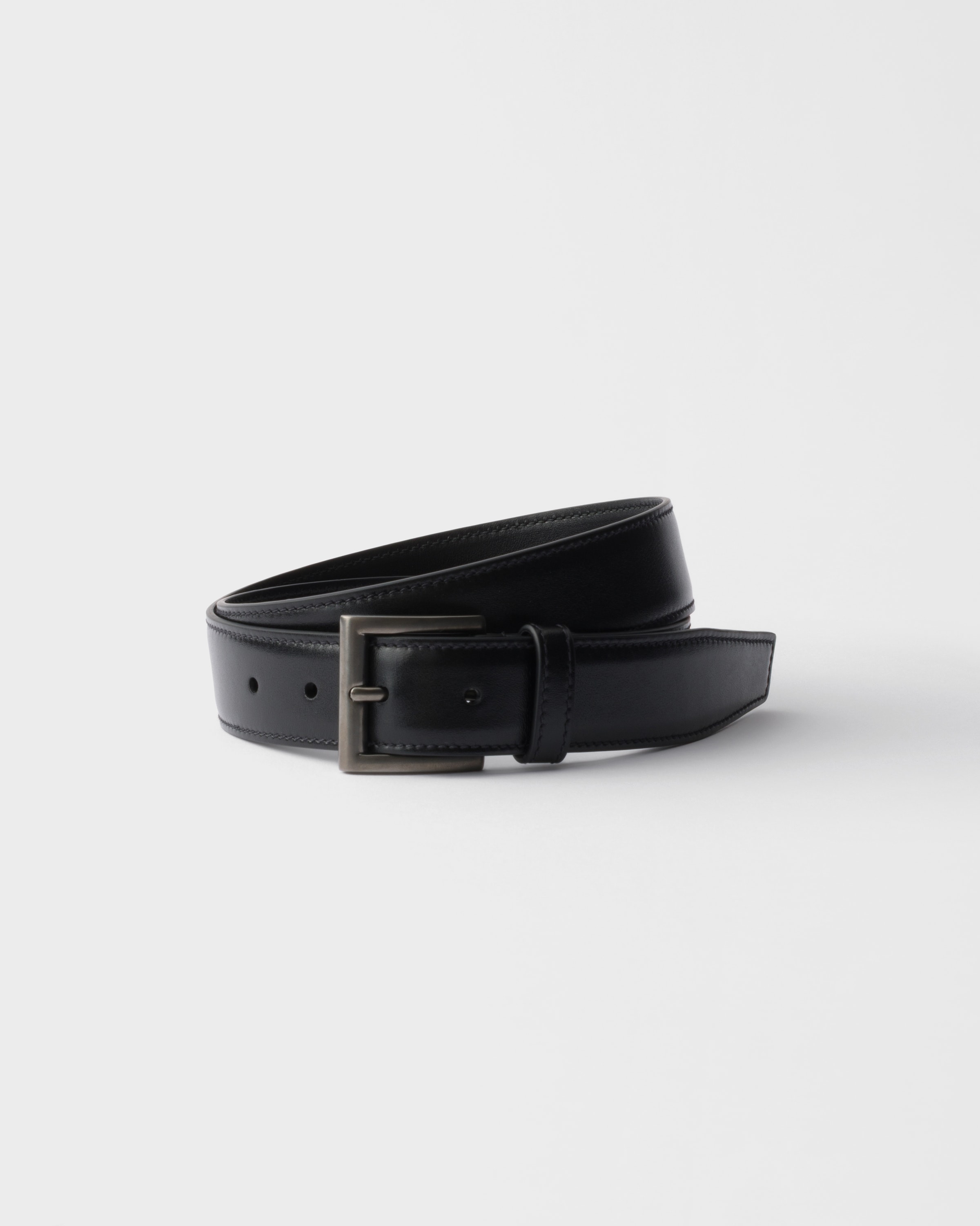 Ceinture en cuir PRADA Noir