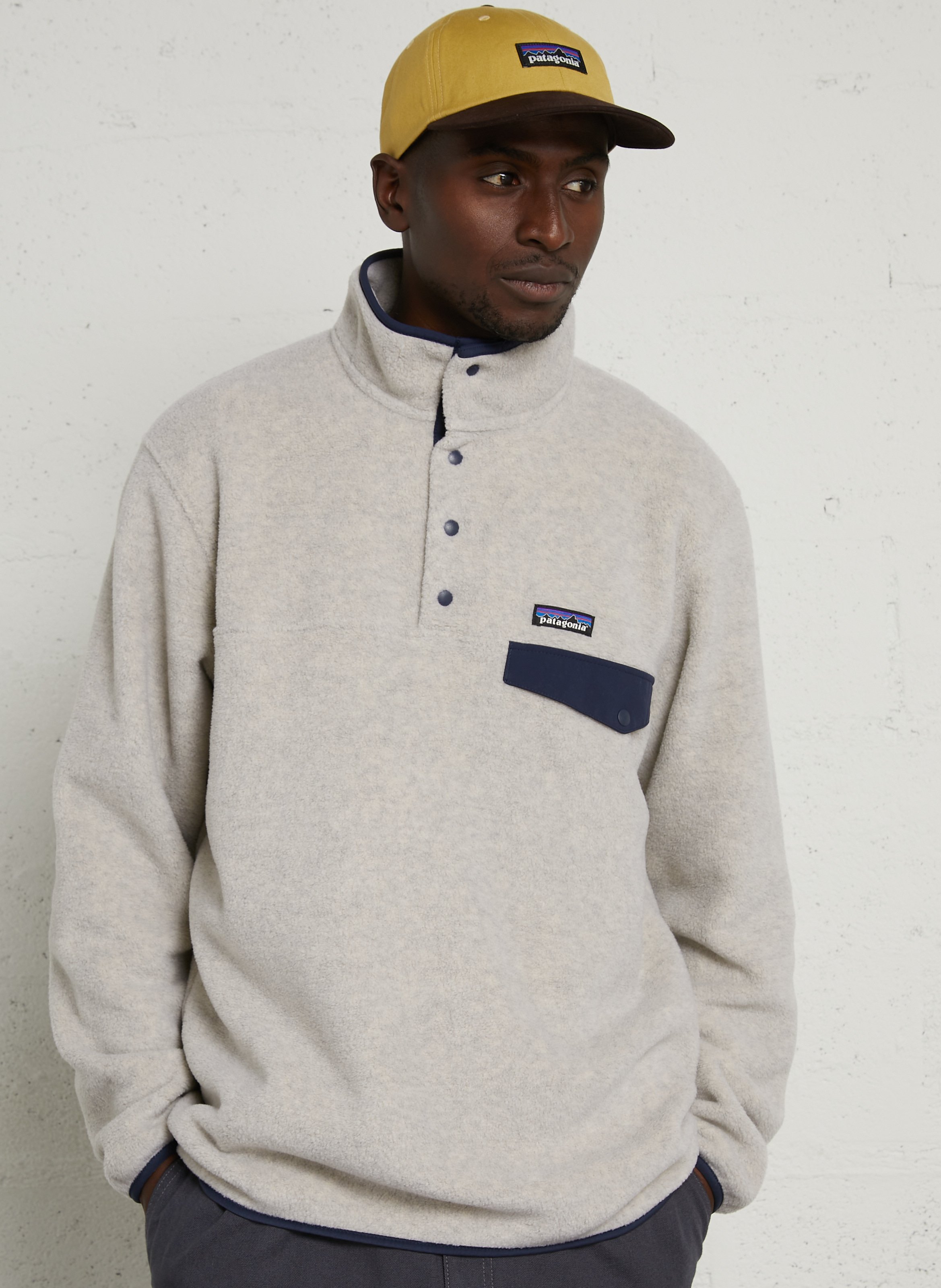 Sweat ample col montant boutonné PATAGONIA Bleu
