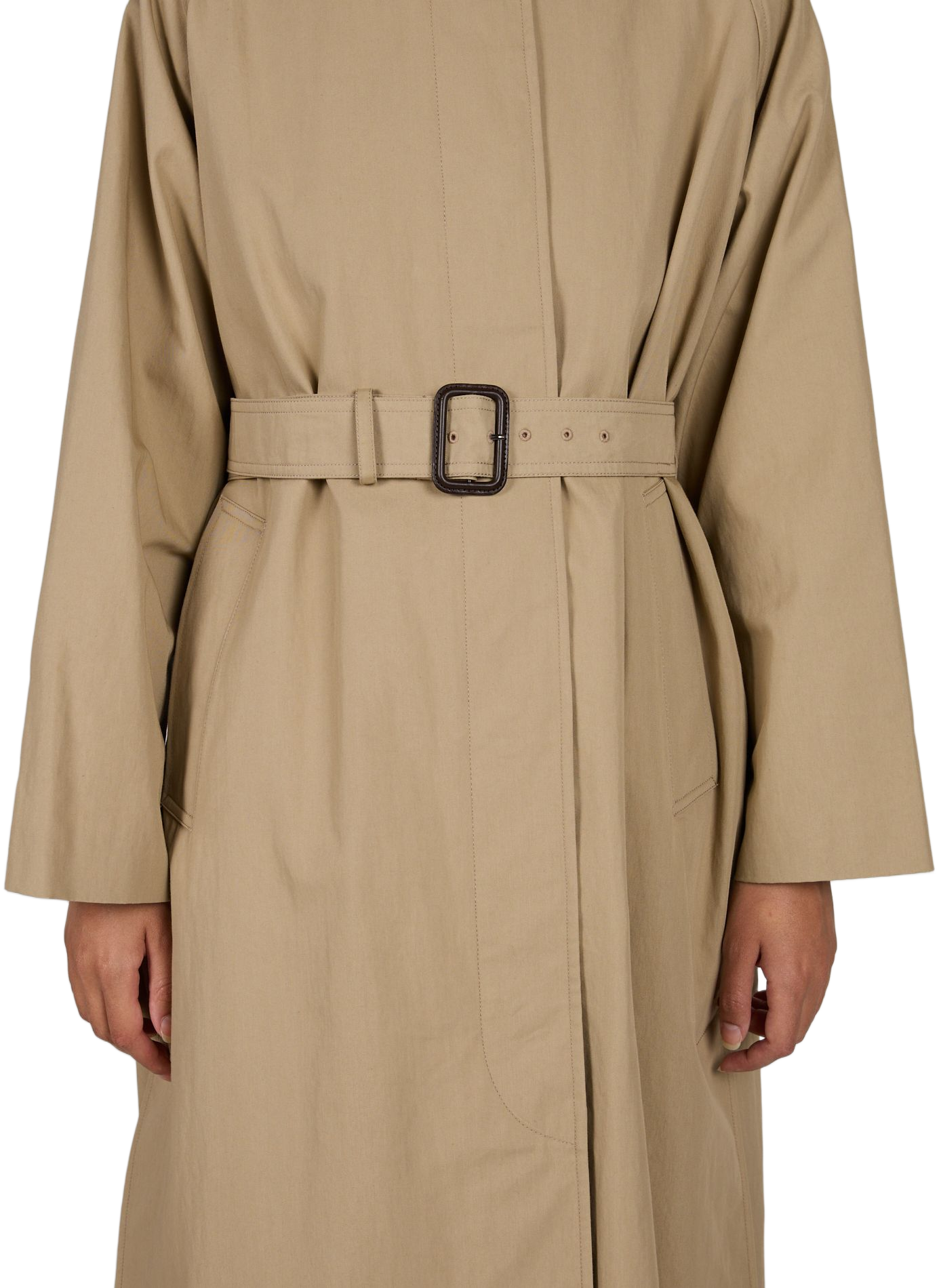 Trench long ceinturé en coton mélangé MAX MARA WEEK END Beige