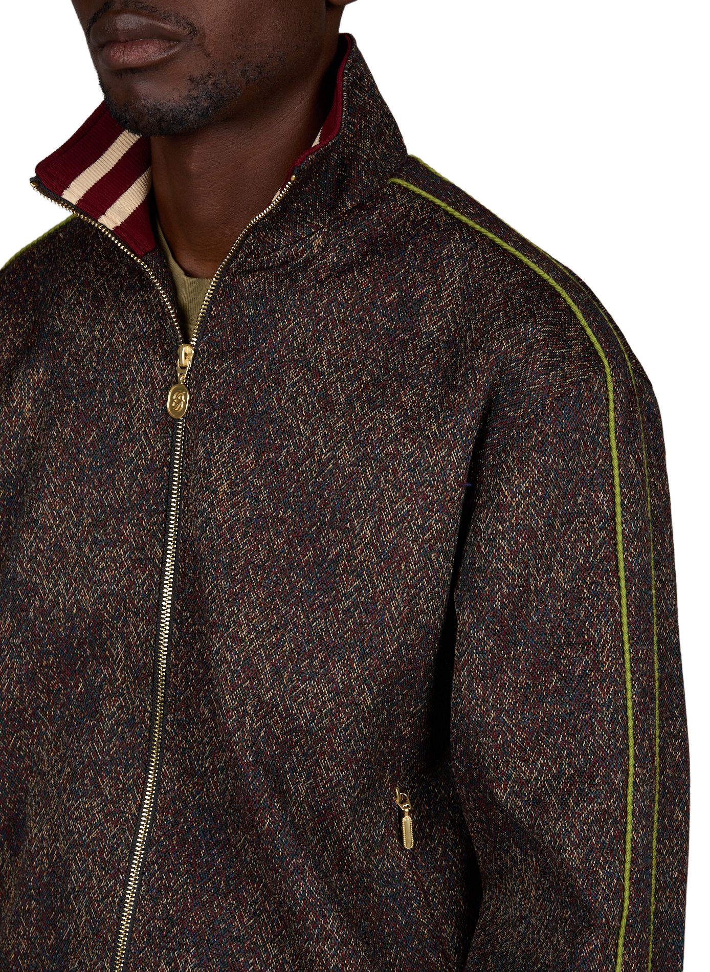 Tweed effect tracksuit jacket DROLE DE MONSIEUR Red