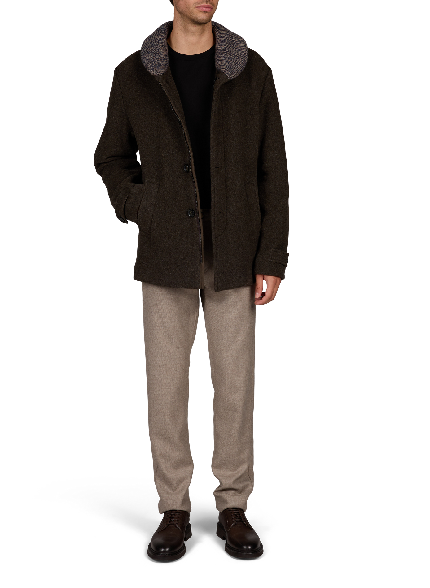 Pantalon slim en laine vierge PAUL & SHARK Bleu
