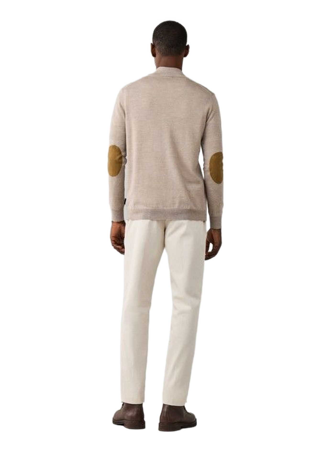 Merino wool zip-neck jumper FACONNABLE Beige