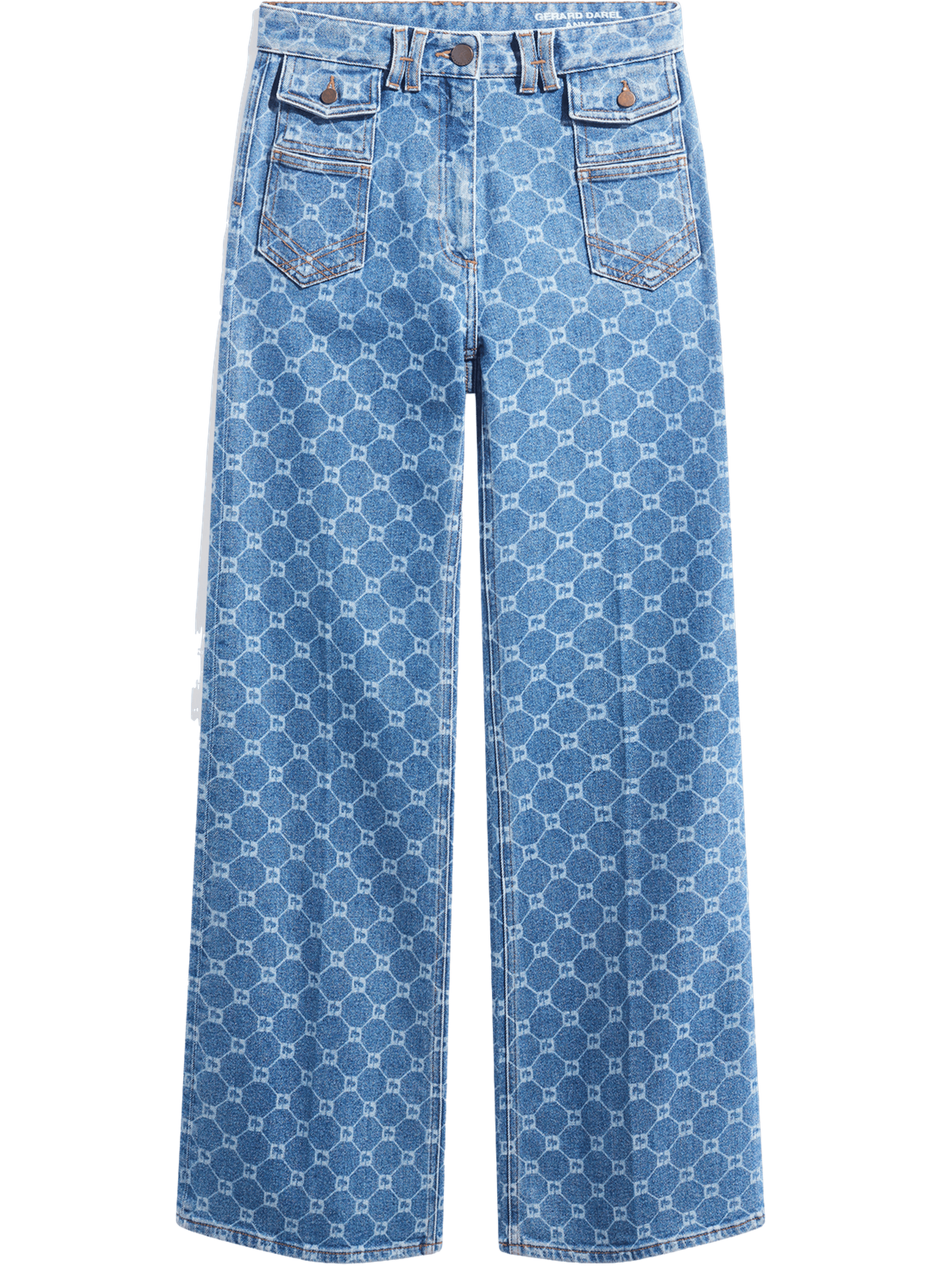 Jean flare à monogramme - anna GERARD DAREL Bleu