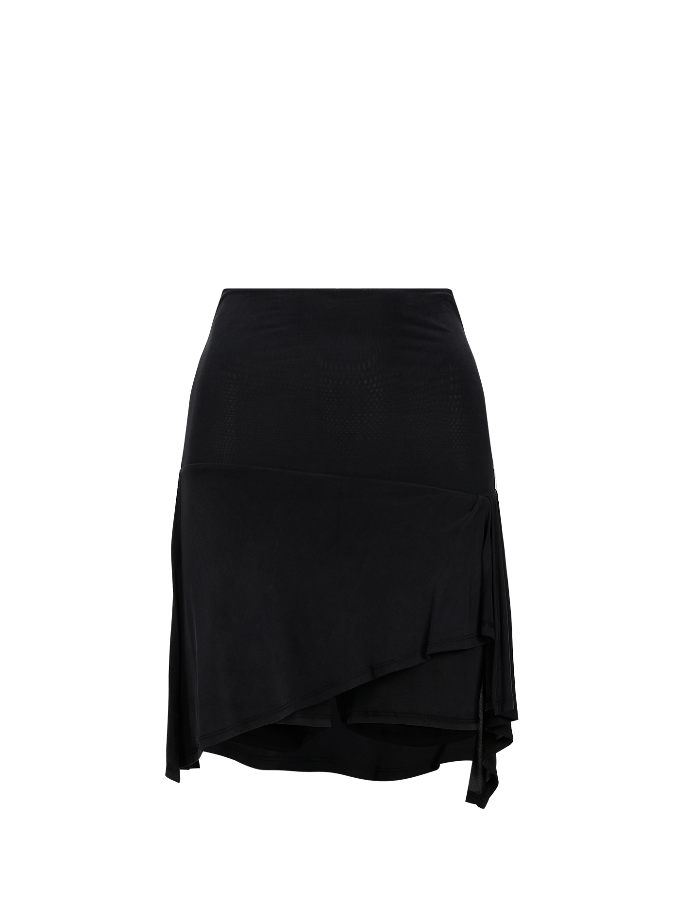 Asymmetrische skort Kylie met ruches PEACHY DEN Zwart