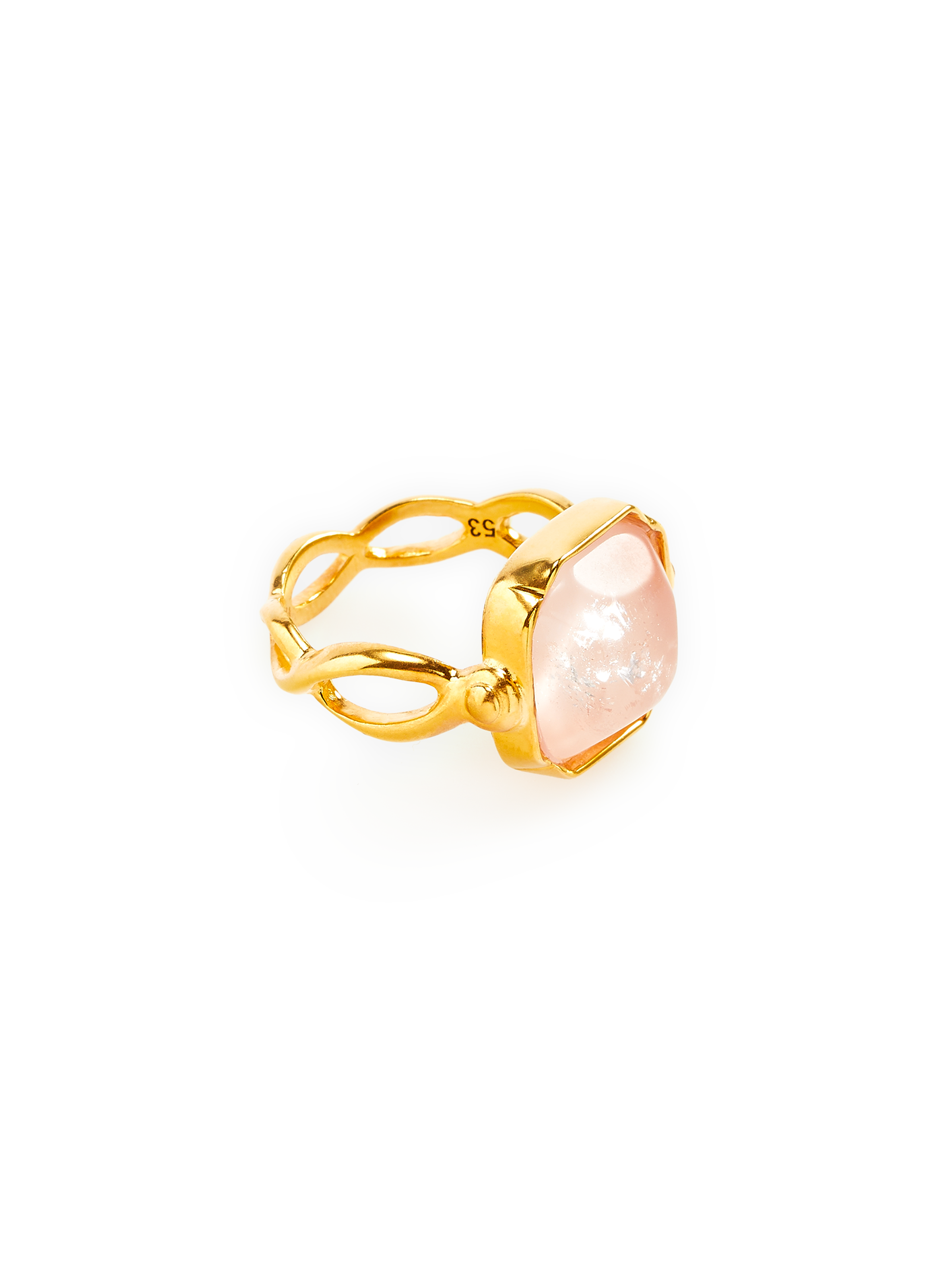 Bague carrée Cabochons GOOSSENS Rose