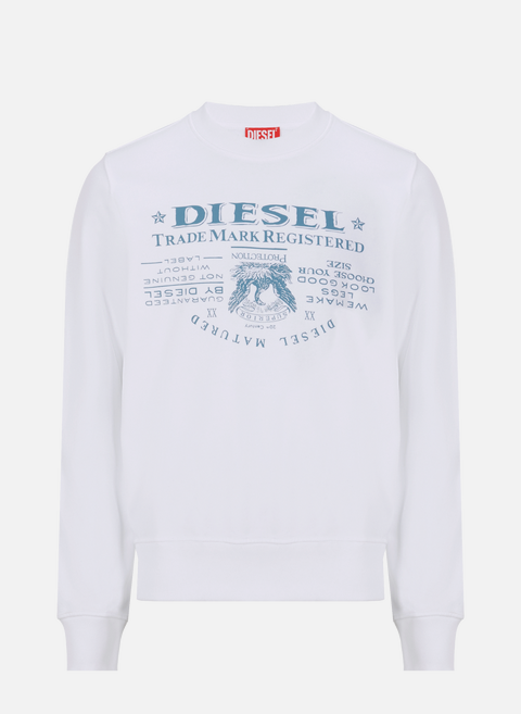 Sweatshirt en coton WhiteDIESEL 