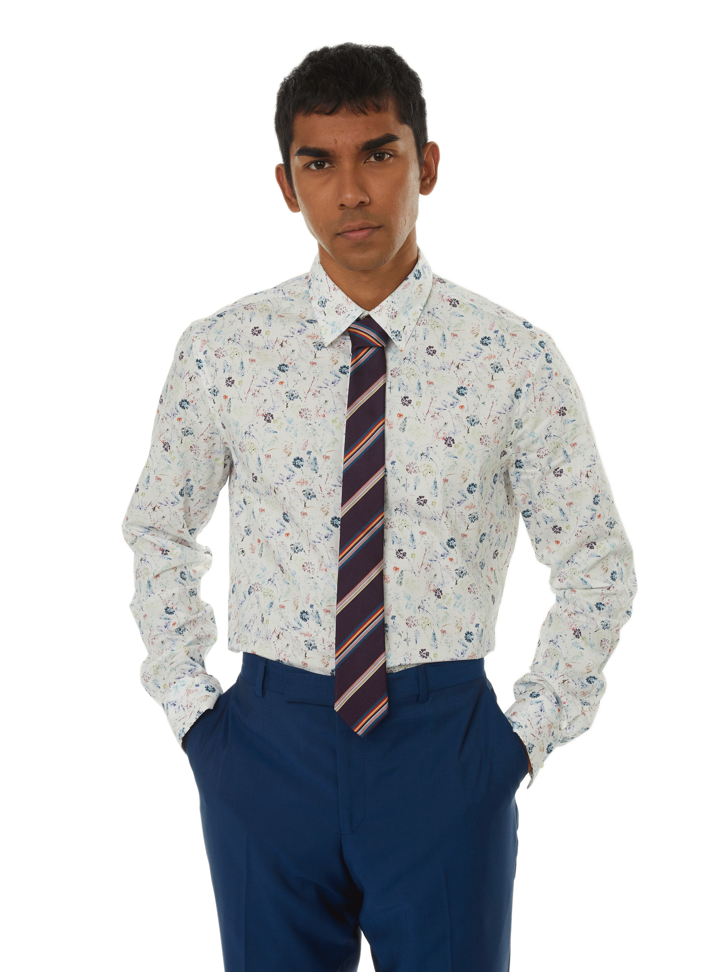 Chemise motif fleurs
