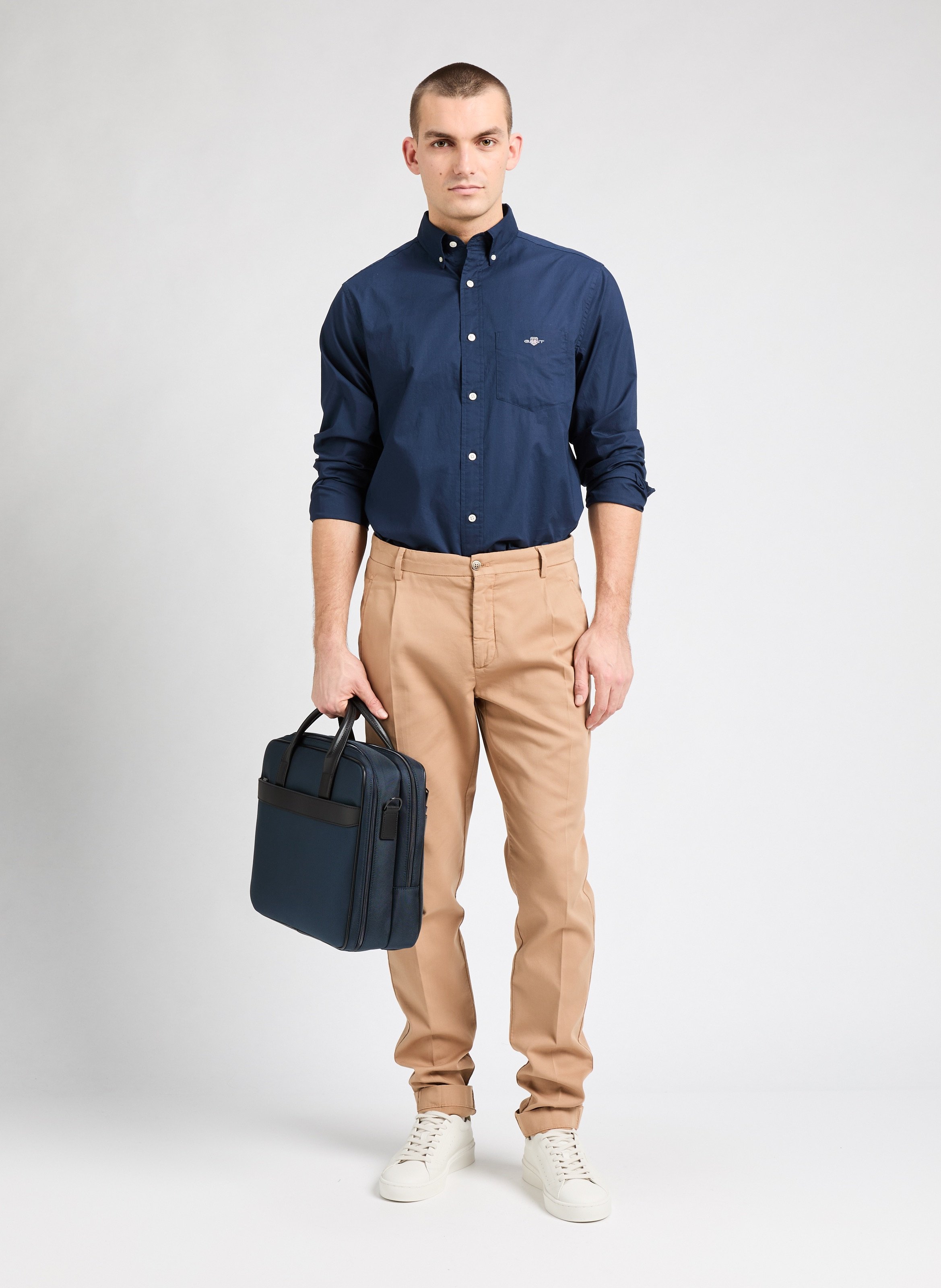 Chemise en coton Bleu