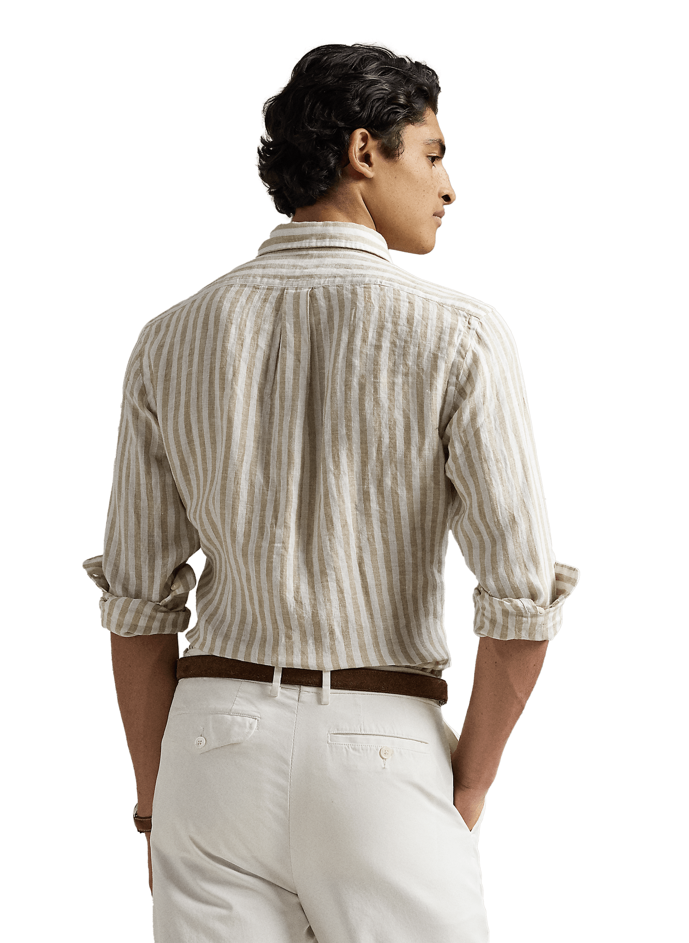 Striped linen shirt POLO RALPH LAUREN Beige