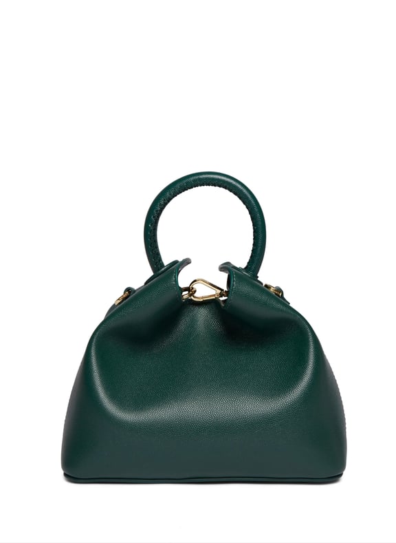 Sac à main baozi en cuir texturé Vert by ELLEME ELLEME Sac à main baozi en cuir texturé Vert