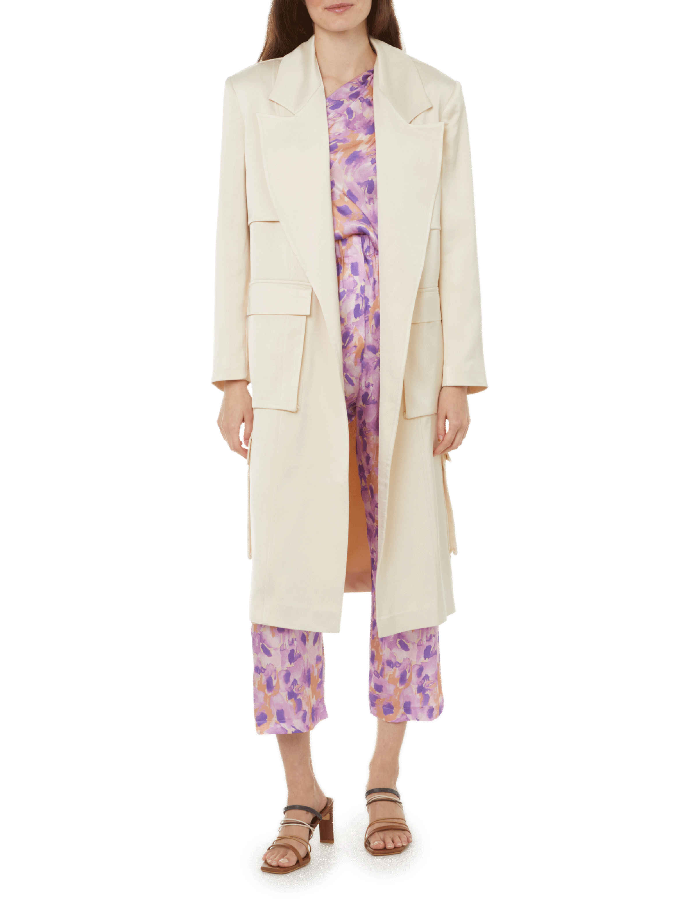 Trench satiné SELMACILEK Beige