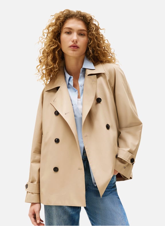 Trench-coat en coton Beige by TOMMY HILFIGER TOMMY HILFIGER Trench-coat en coton Beige