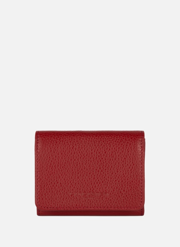 Porte-cartes - foulonné pm Rouge by LANCASTER LANCASTER Porte-cartes - foulonné pm Rouge