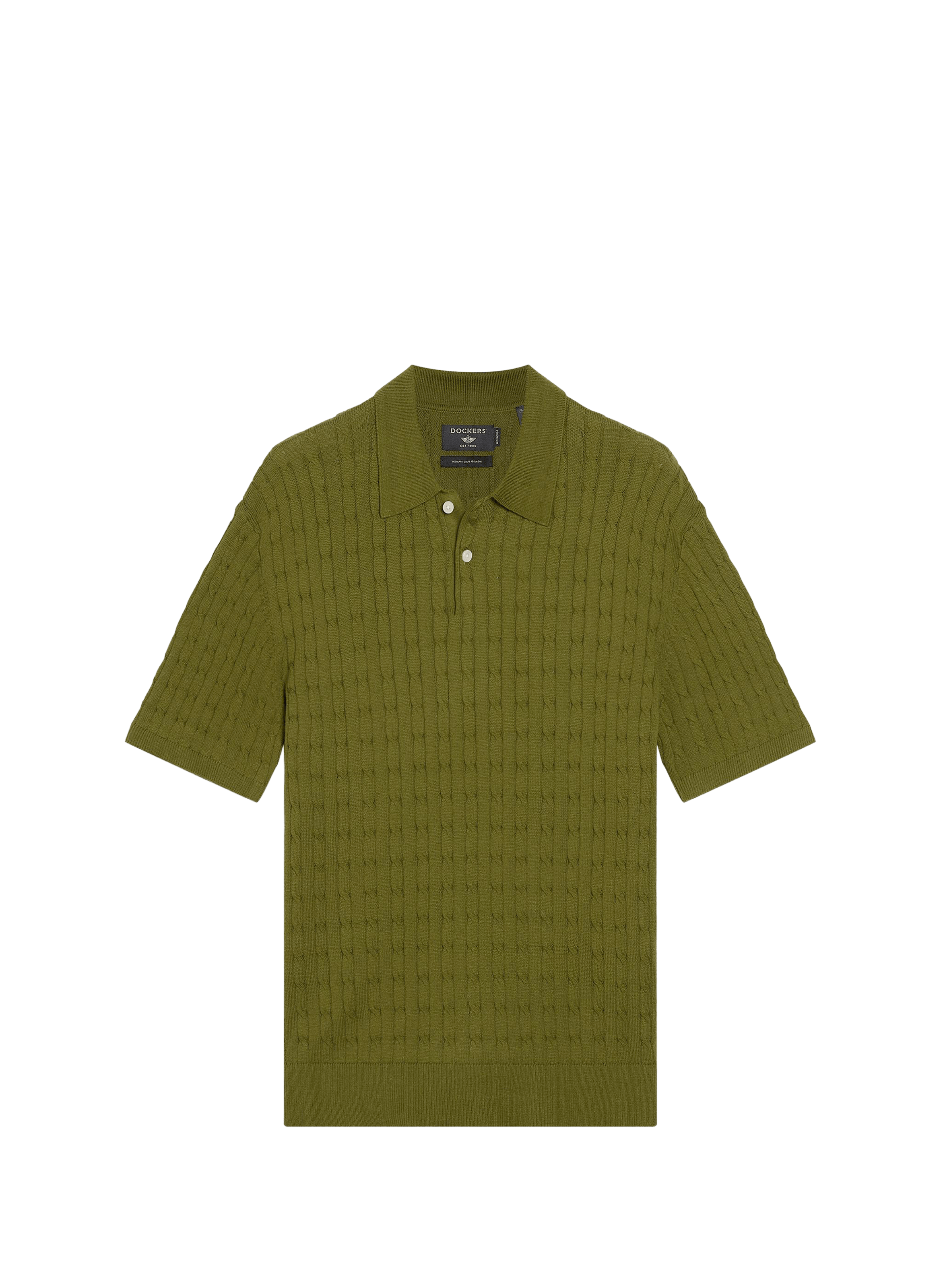 Striped polo in blended cotton DOCKERS Khaki