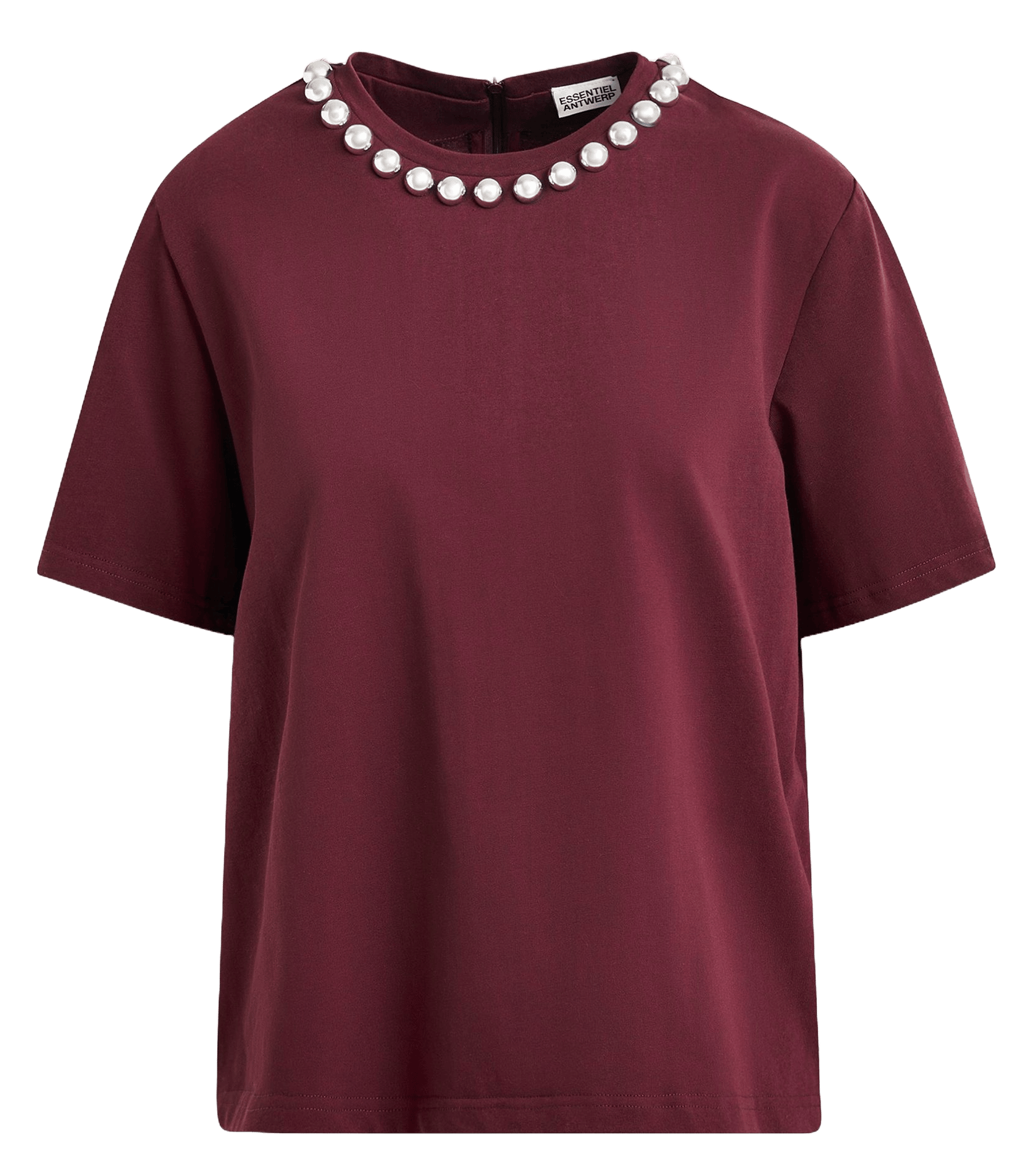 Top droit en coton Intenso ESSENTIEL ANTWERP Rouge