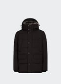 Straight hooded parka  Black