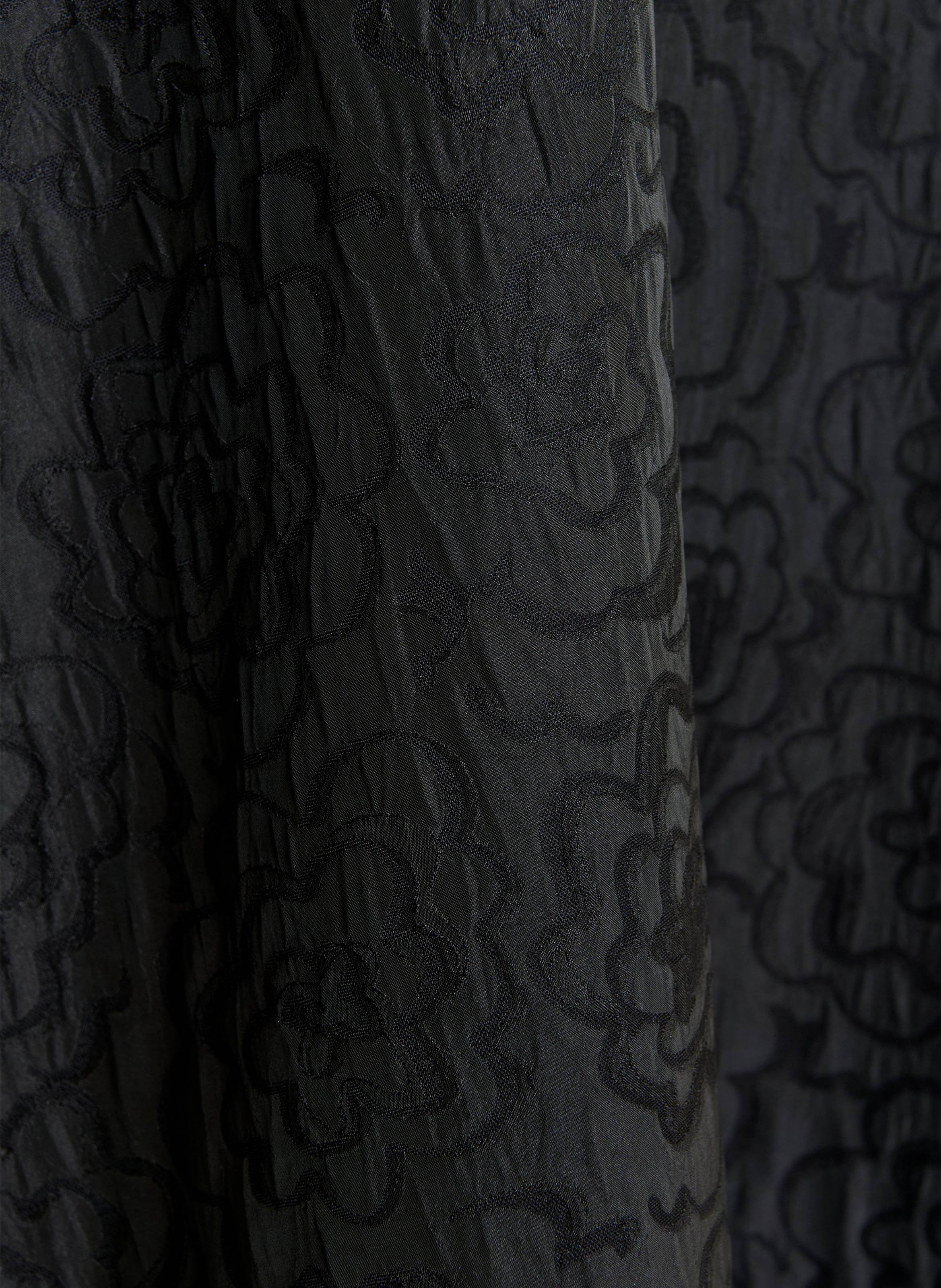 Robe courte col rond en jacquard imprimé ising ESSENTIEL ANTWERP Noir