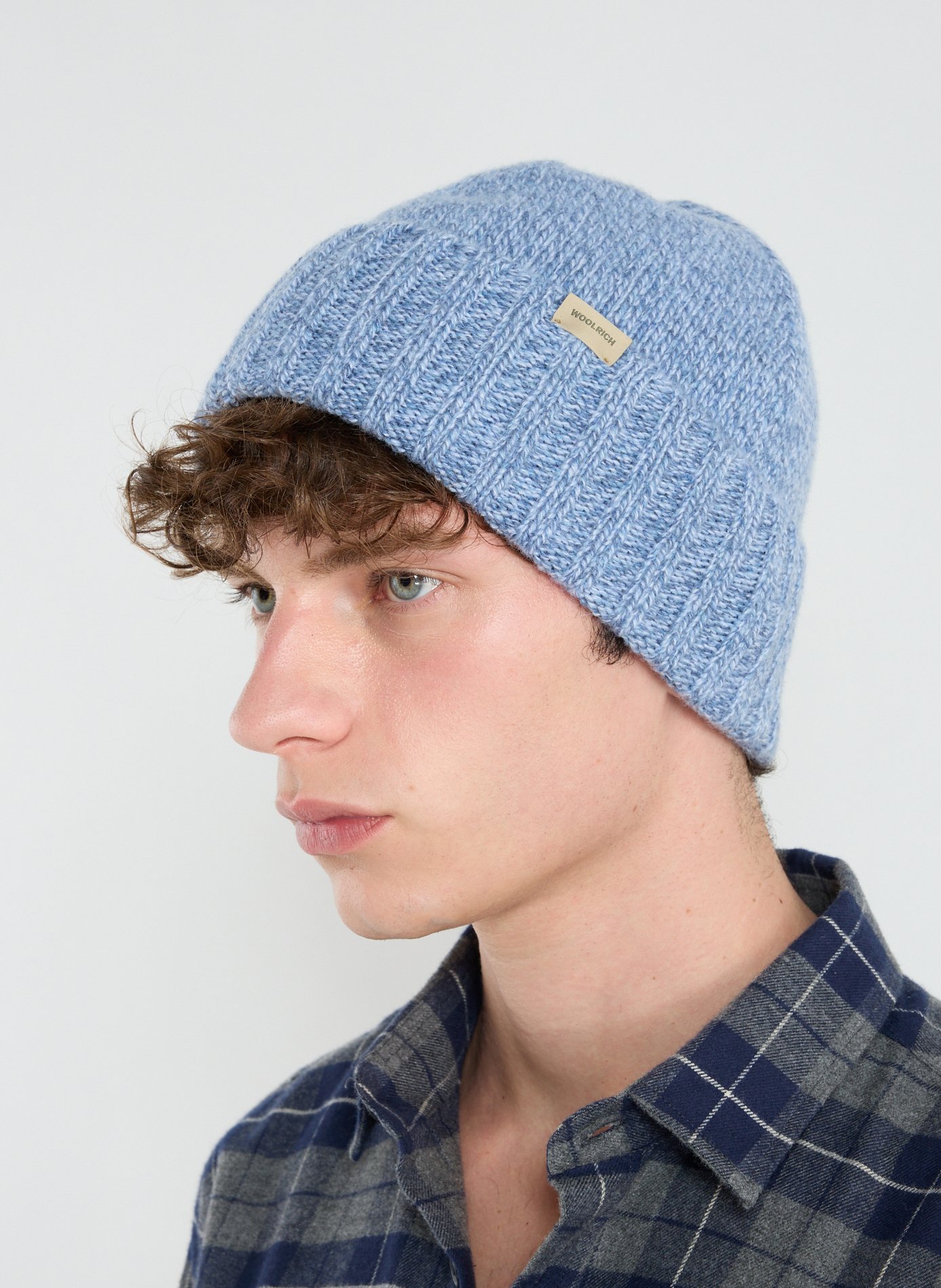 Ribbed wool beanie WOOLRICH Blue
