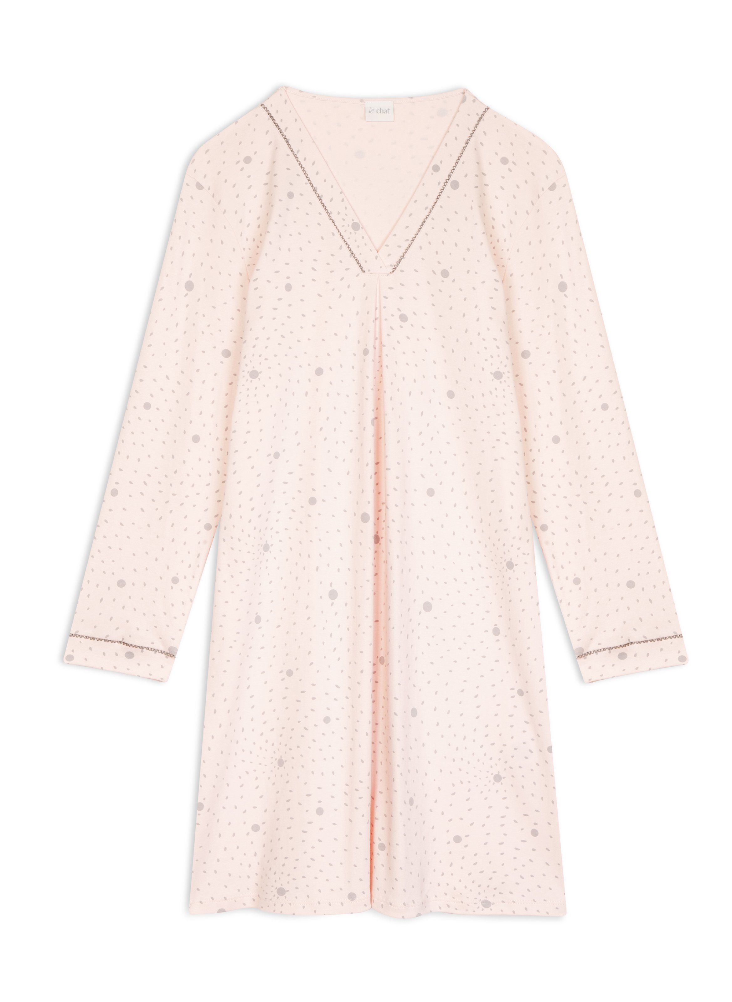 Chemise de nuit en coton cosy 101 LE CHAT Multicolore