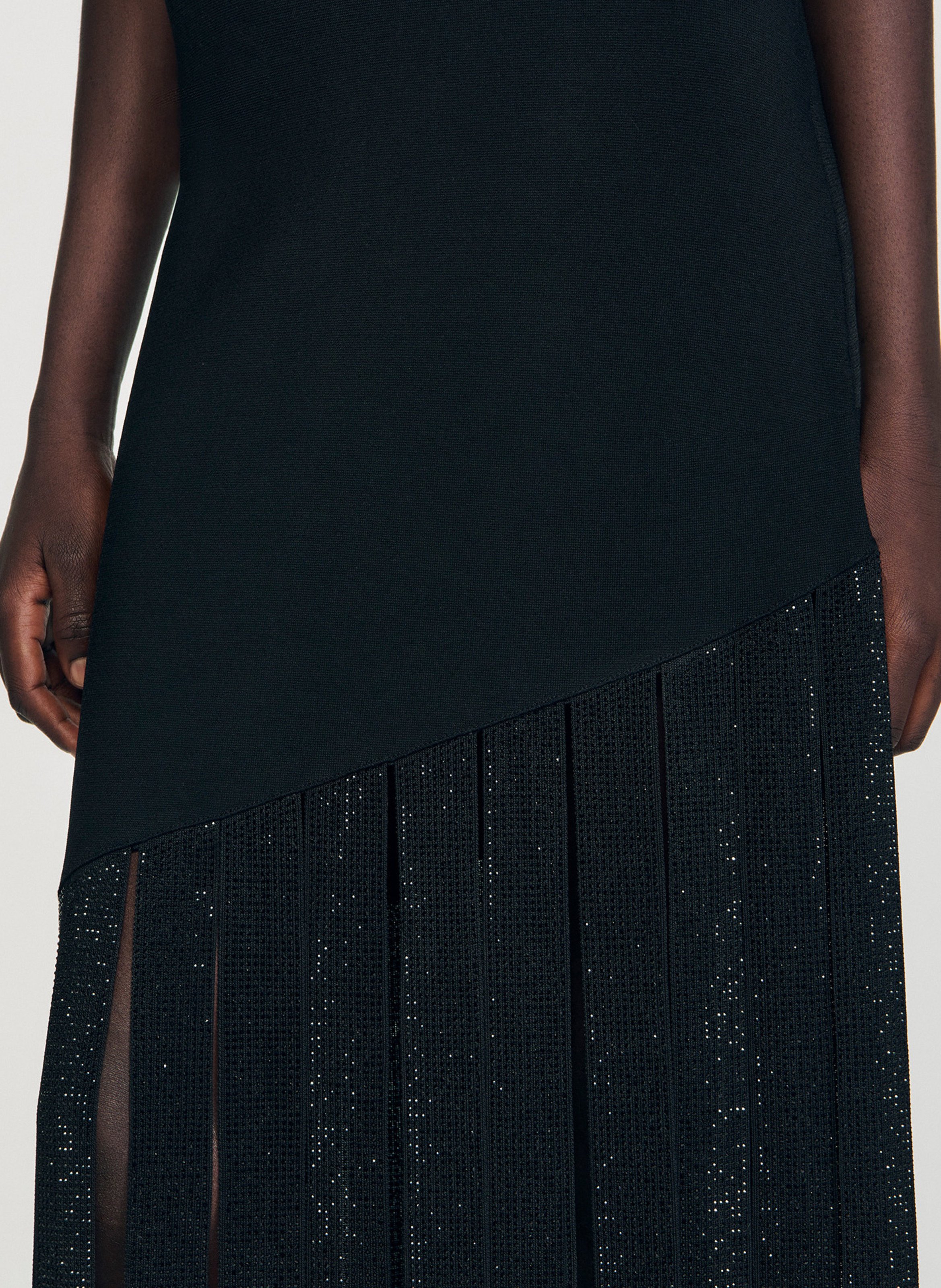 Robe longue col rond SANDRO Noir