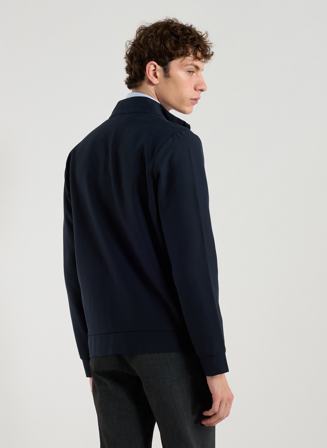 Zip-up high-neck vest 1789 CALA Blue