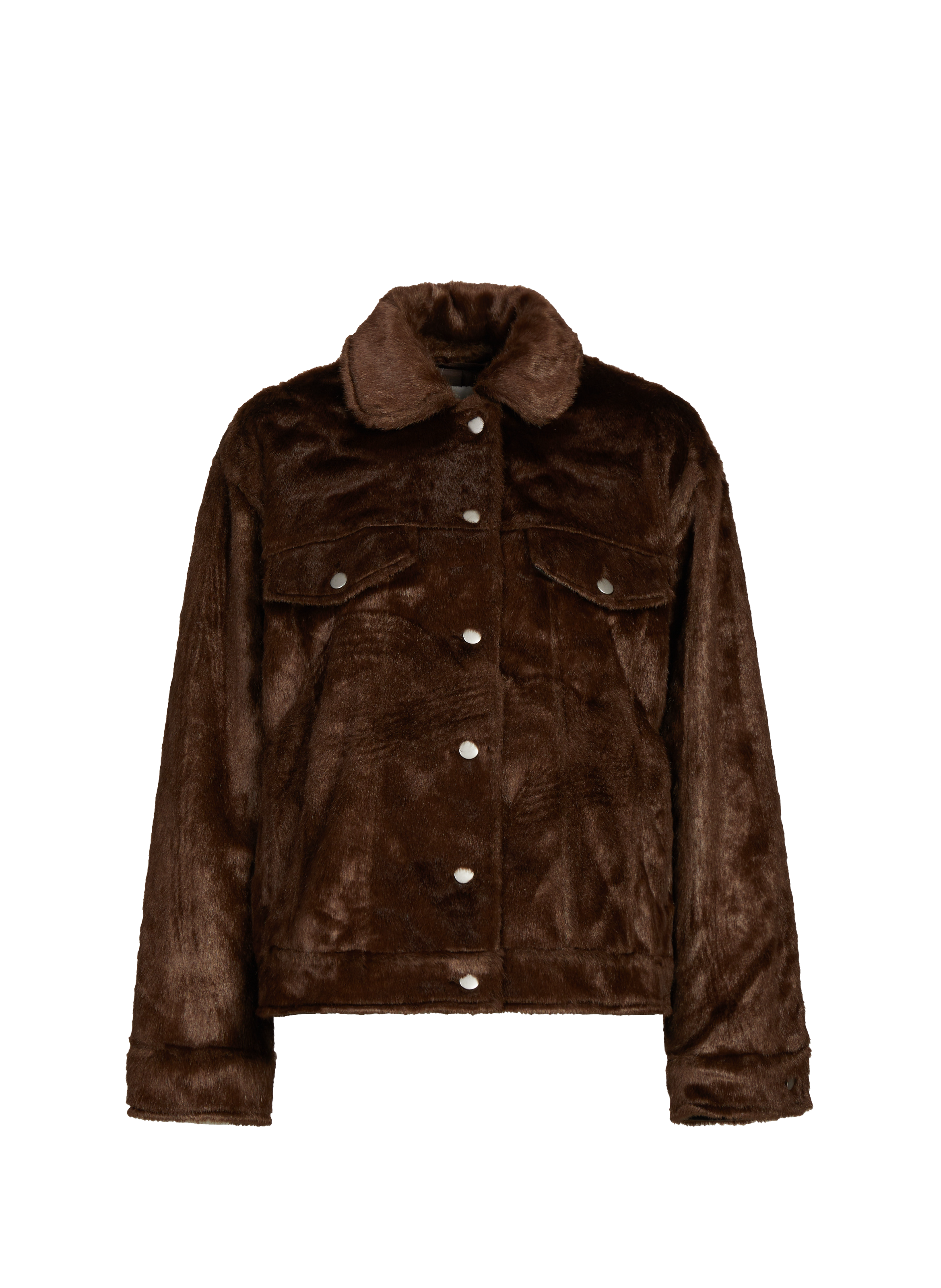 Blouson en faussure fourrure TOPSHOP Marron