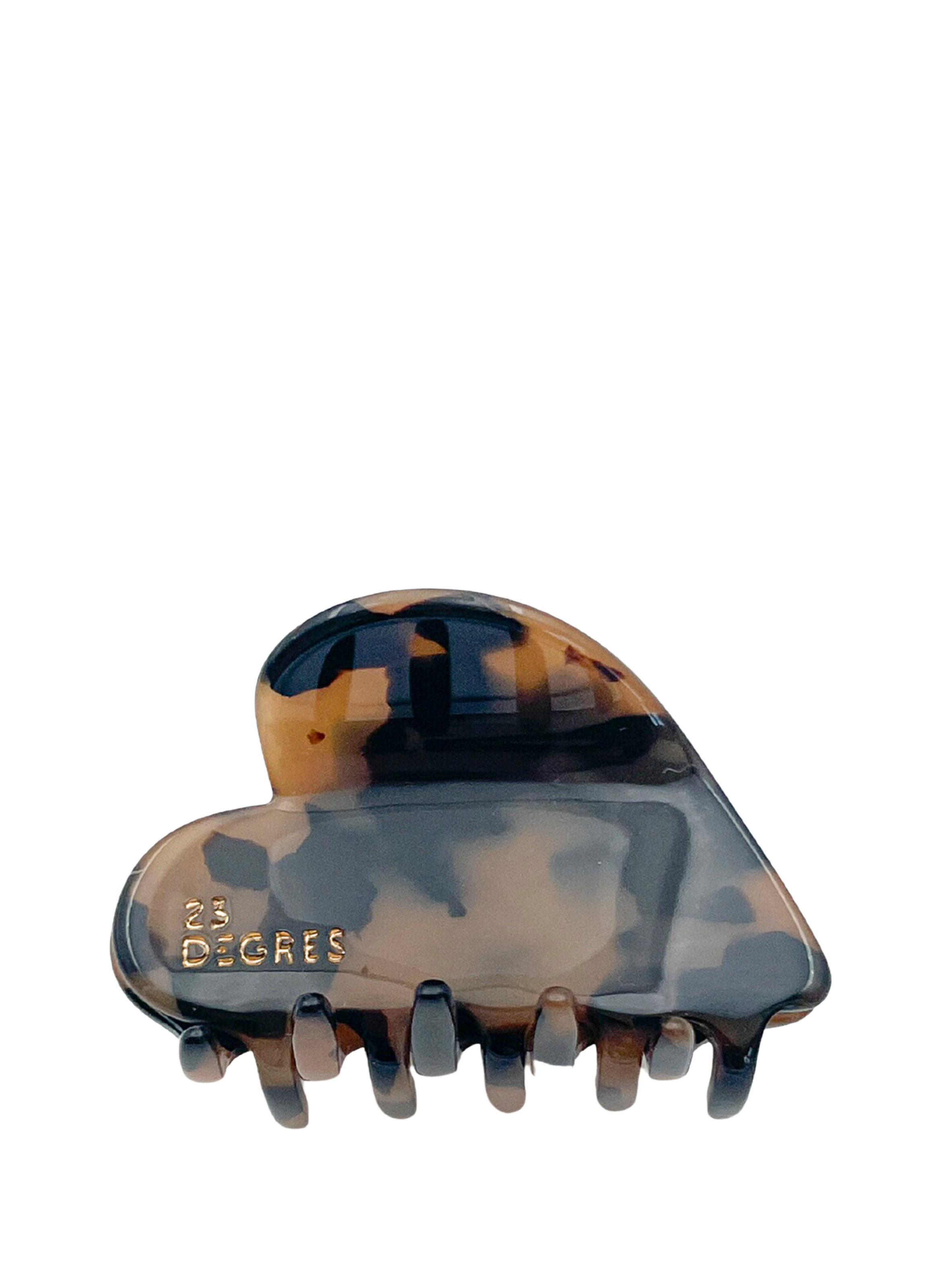 23 DEGRES Classic Heart-Shaped Hair Clip Marron