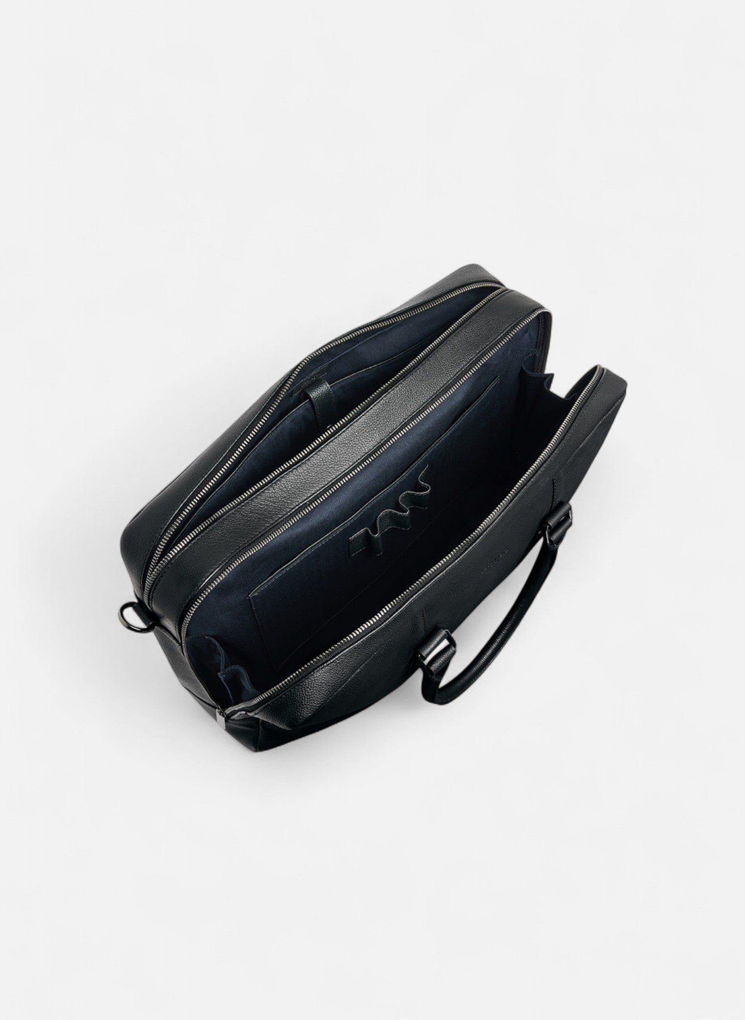 Porte documents 17" marceau en cuir grainé grand modèle LE TANNEUR Noir