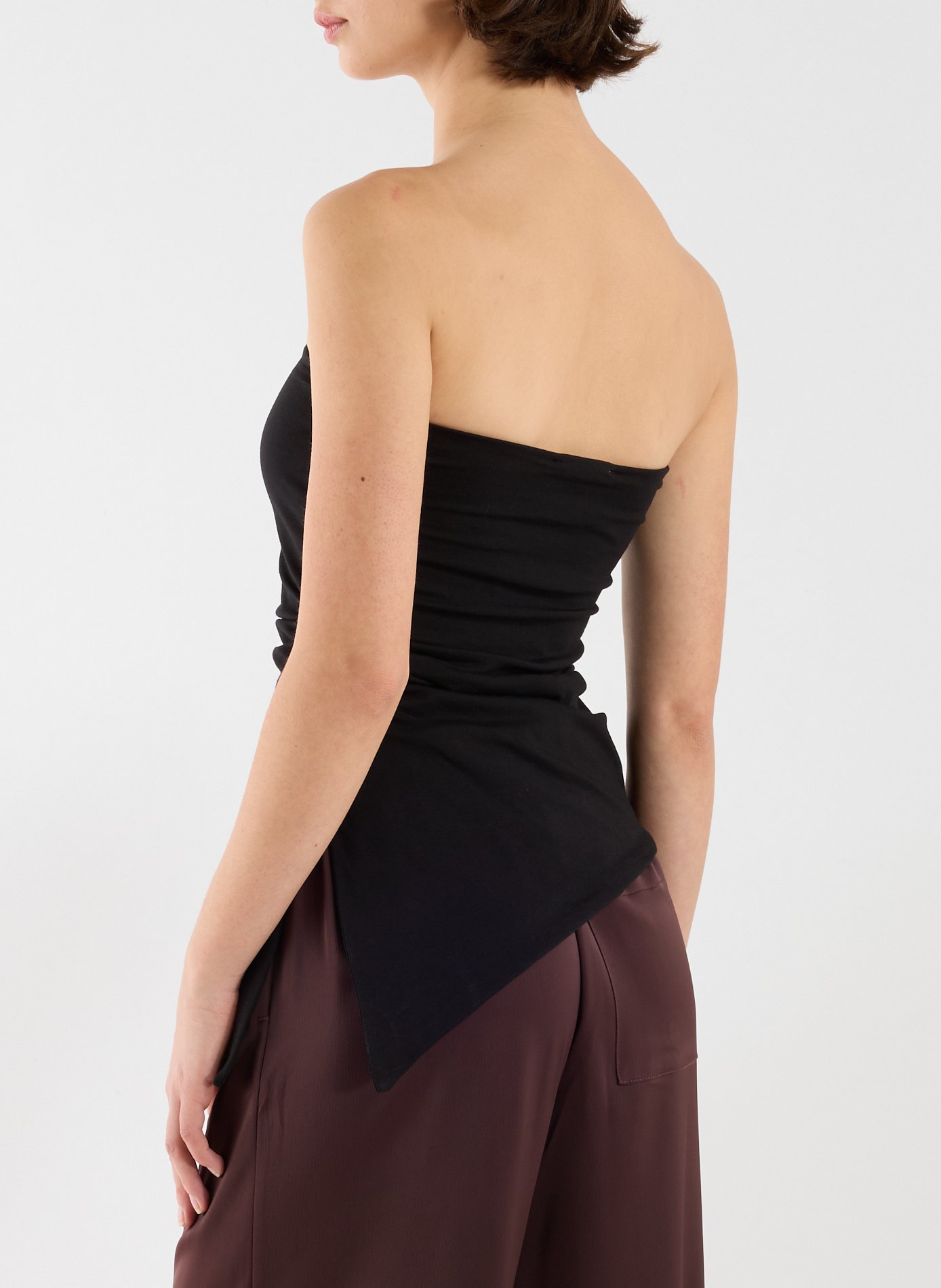 Bustier en coton mélangé TOPSHOP Noir