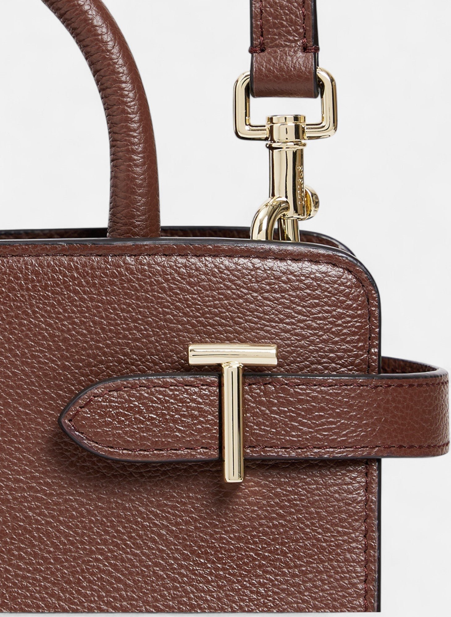 Petit sac à main emilie en cuir grainé LE TANNEUR Marron