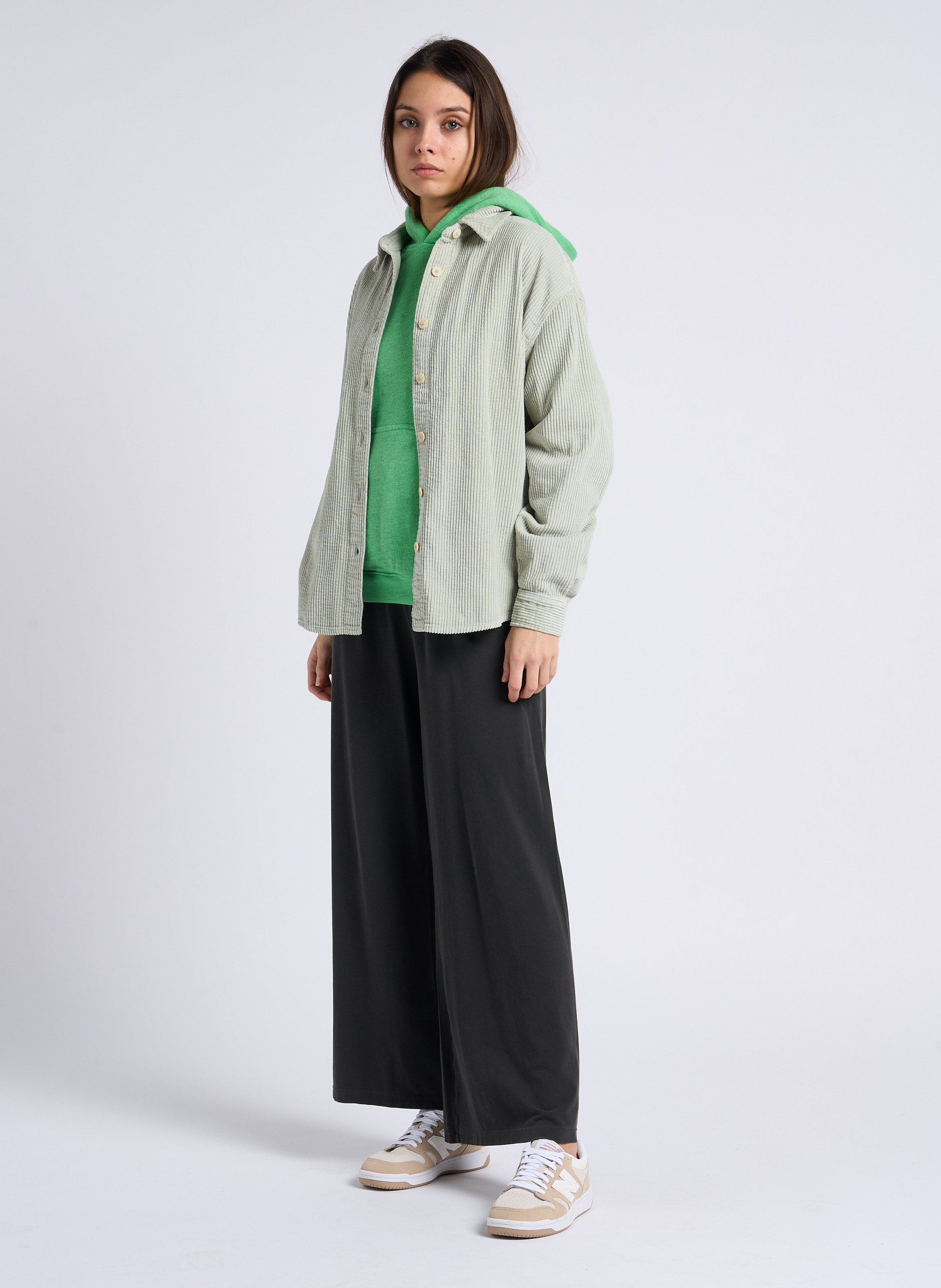 Jogging large taille haute en coton mélangé pymaz AMERICAN VINTAGE Noir