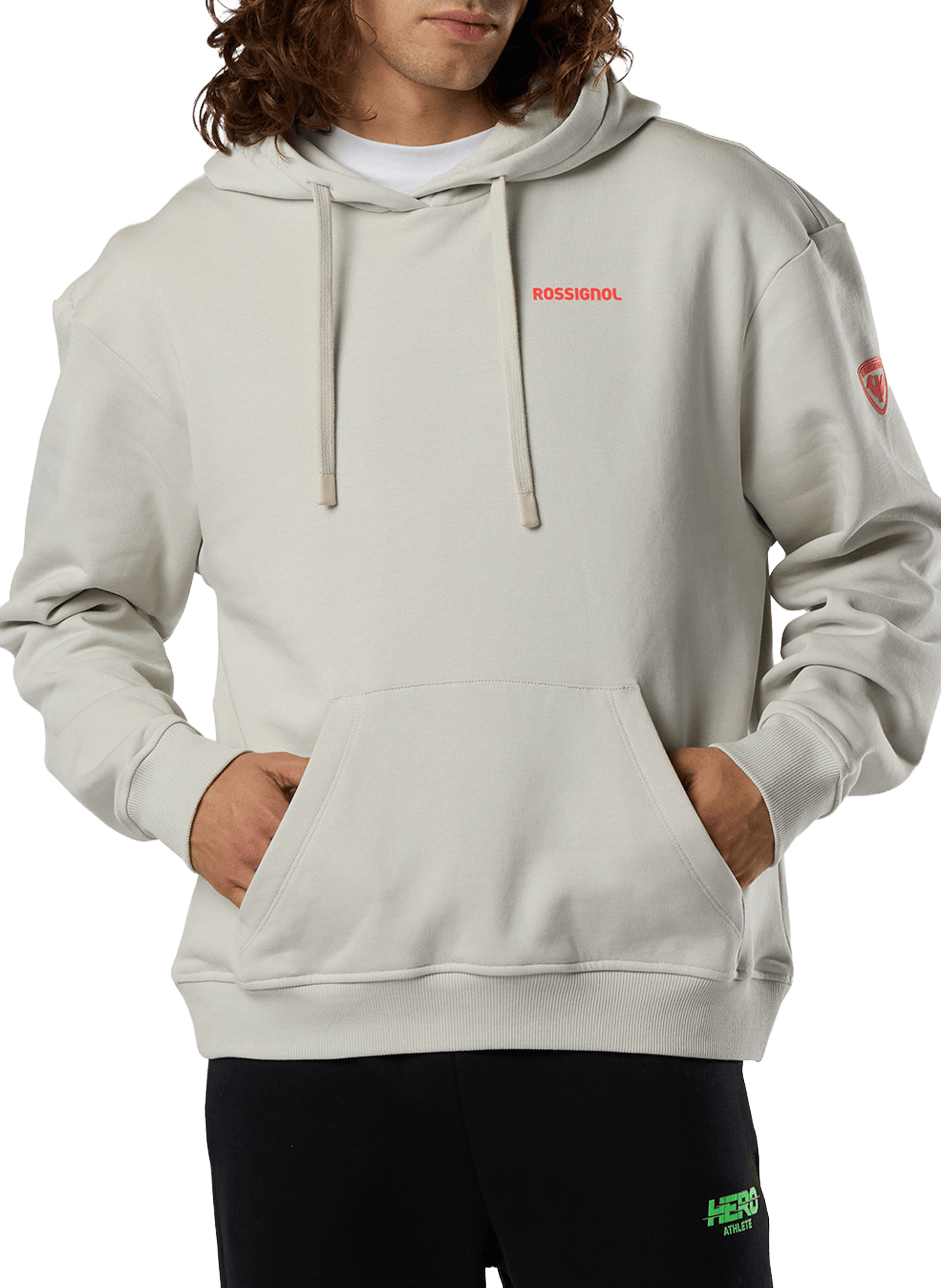 Sweat à capuche en coton ROSSIGNOL Gris