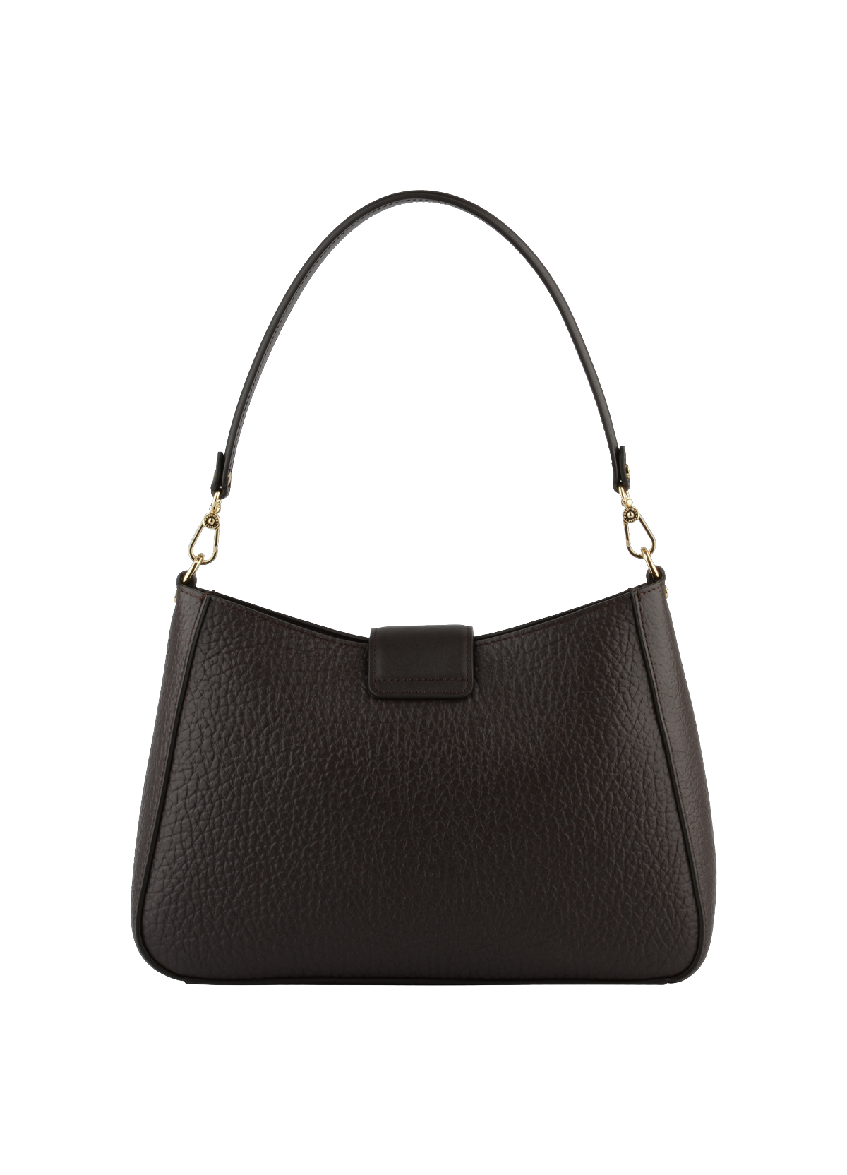 Fleuves | Sac porté épaule GM en cuir de vachette POURCHET Marron