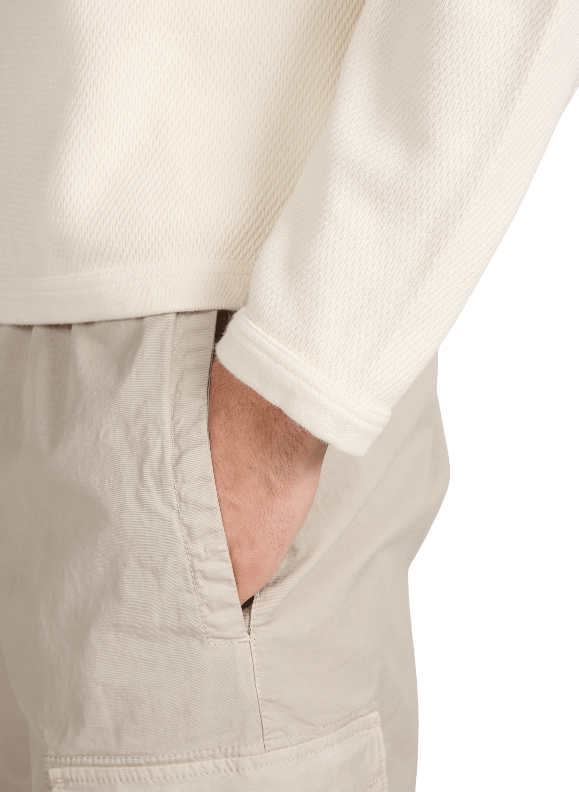 Round neck sweatshirt in piqué cotton STONE ISLAND Beige