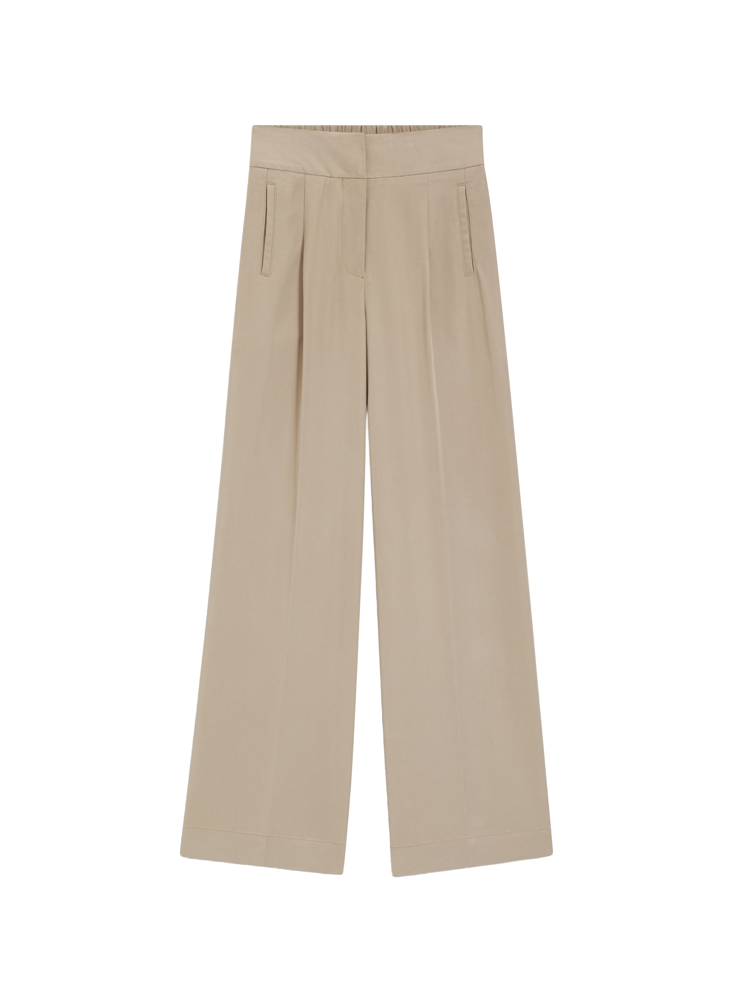 Straight pleated pants BOSS Beige