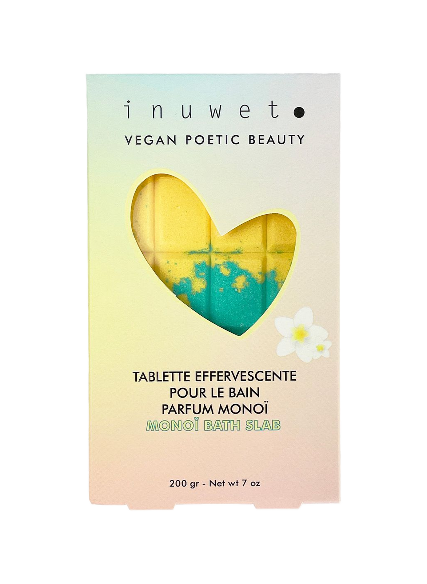 Tablette de bain effervescente - Parfum monoï INUWET No color