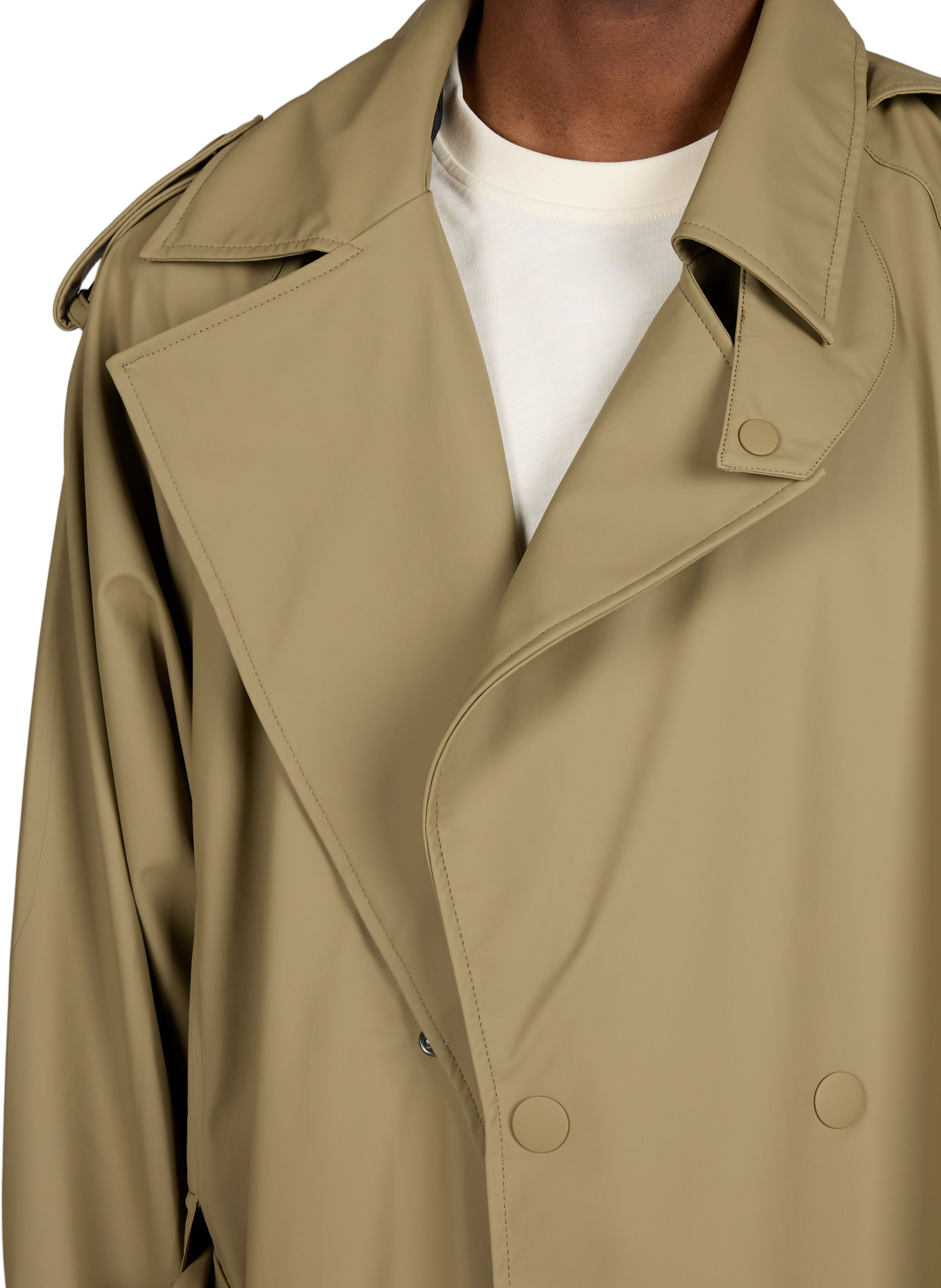 Long waterproof trench coat RAINS Green