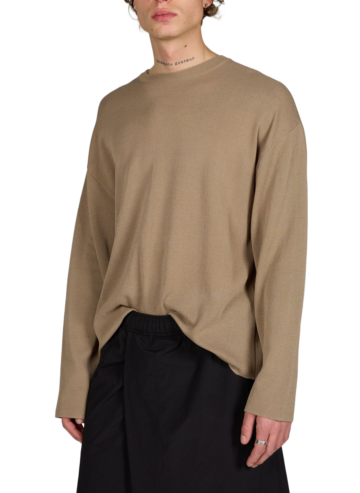 Pull droit col rond  MERELY MADE Beige