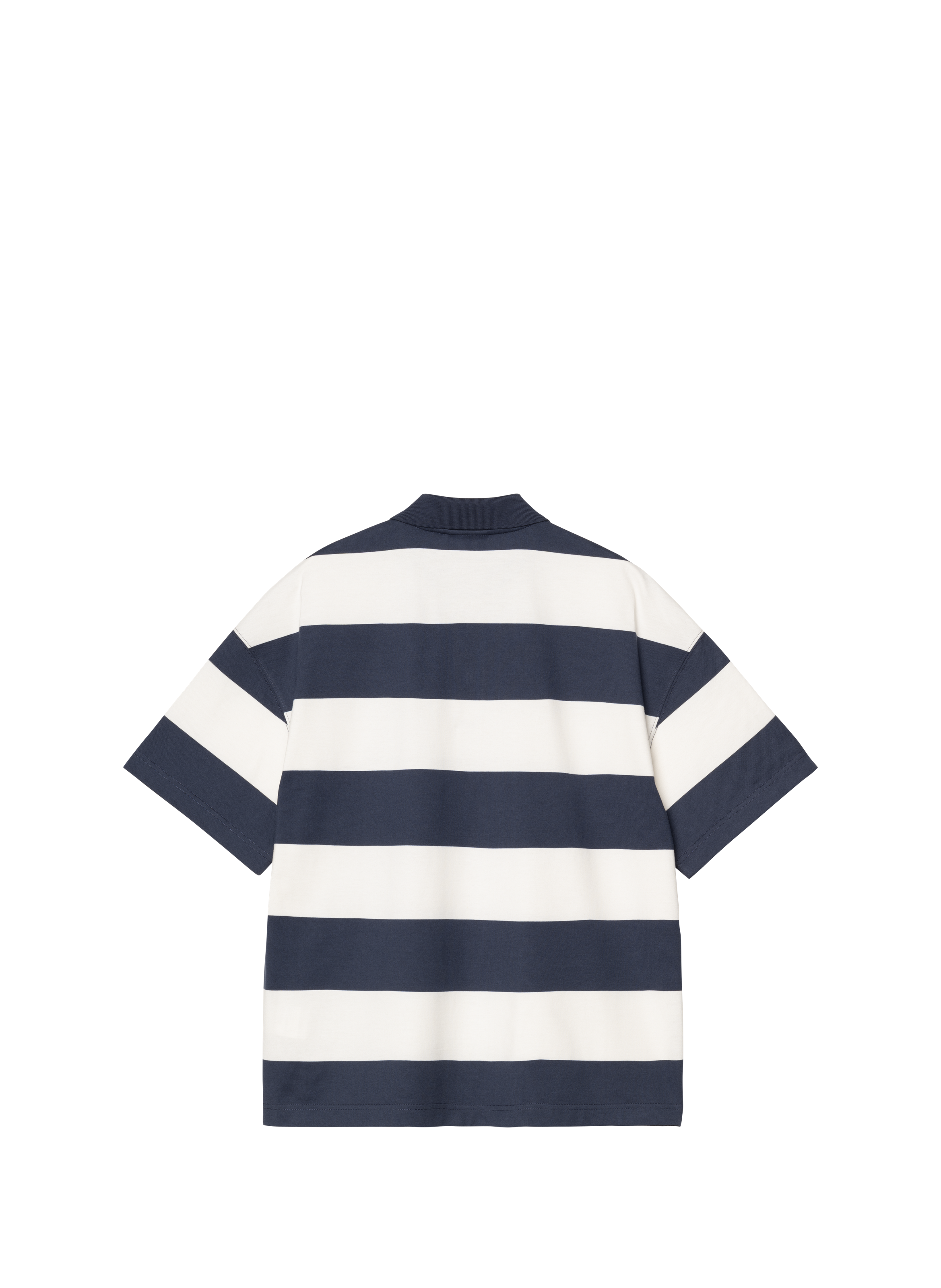 Short-sleeved striped cotton polo CARHARTT WIP Blue