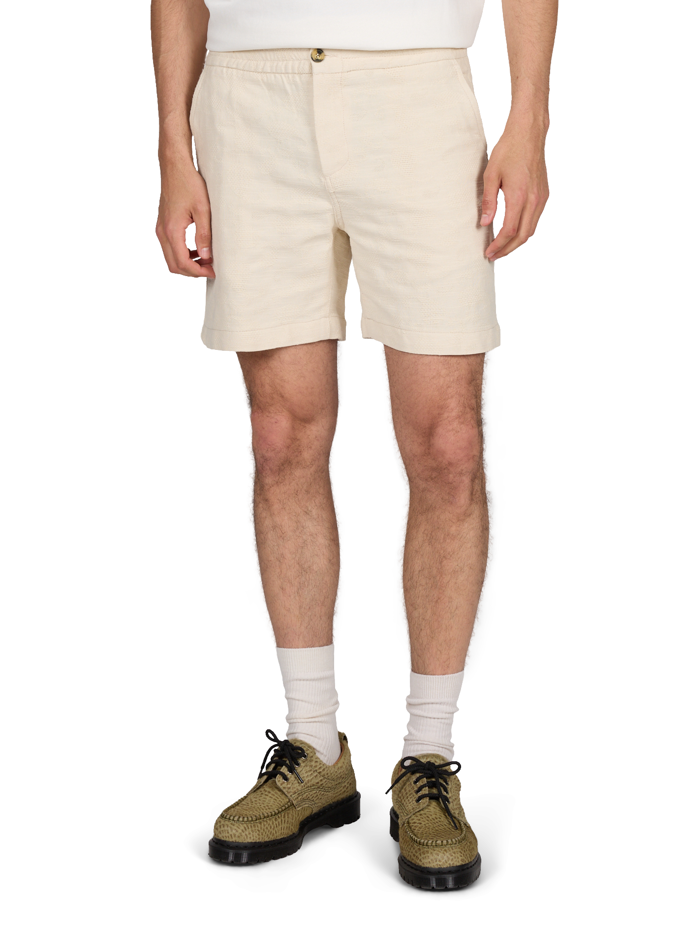 Short droit Chèvre en coton FAGUO Beige